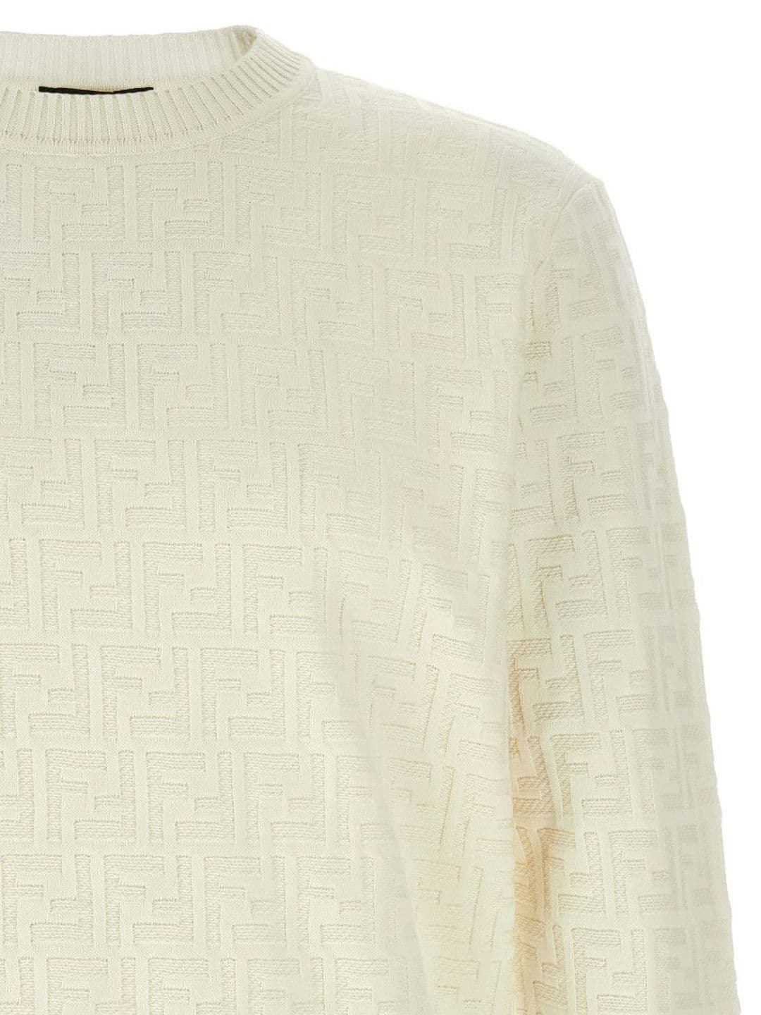 Fendi Men White Logo Sweater thumbnail 6