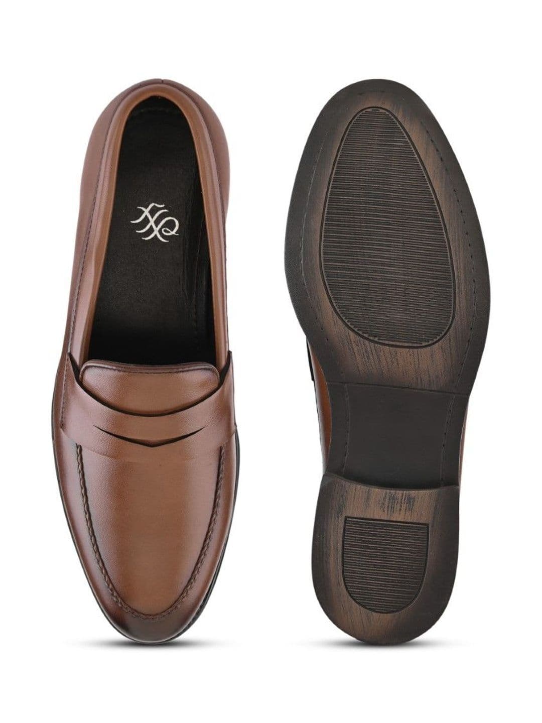 House of Pataudi Men Synthetic Leather Round Toe Loafers thumbnail 3