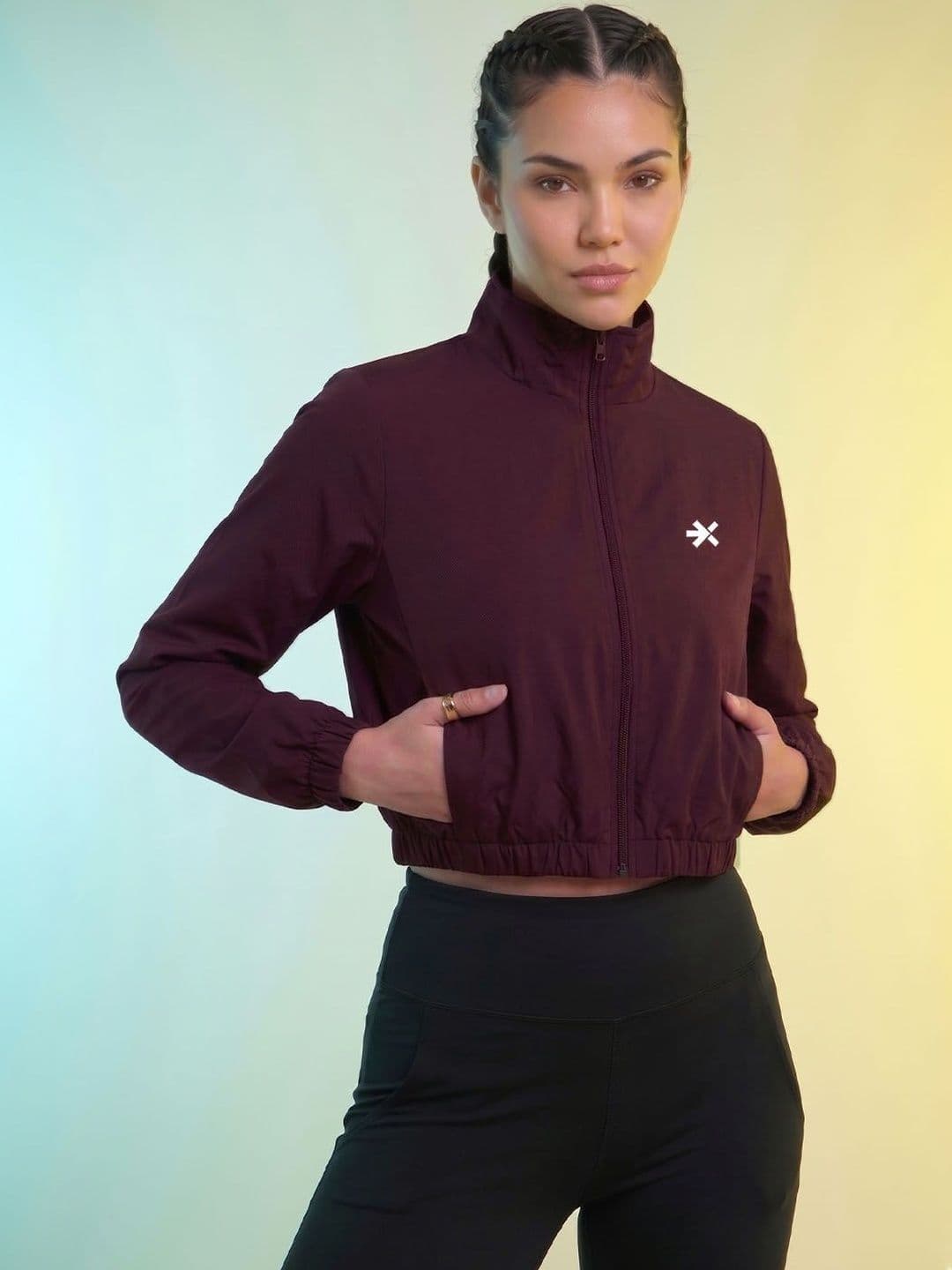 HRX by Hrithik Roshan Women Lightweight Crop Training or Gym Sporty Jacket thumbnail 2