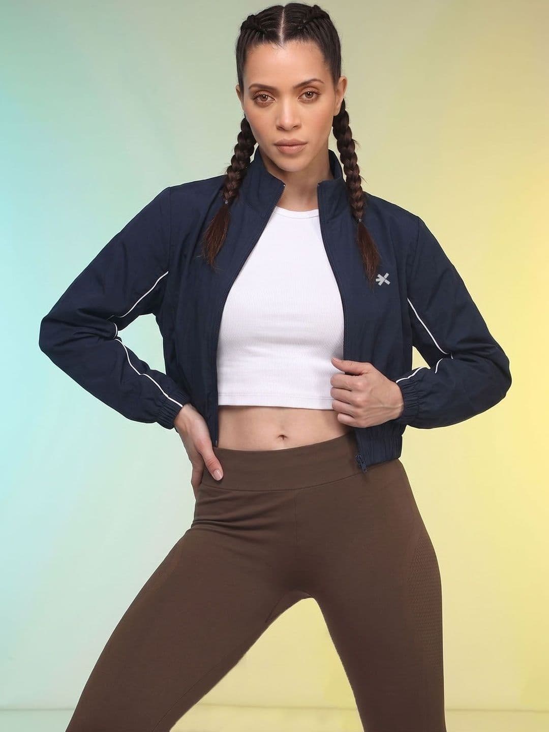 HRX by Hrithik Roshan Women Training or Gym Sporty Jacket Wth Embroidered thumbnail 2