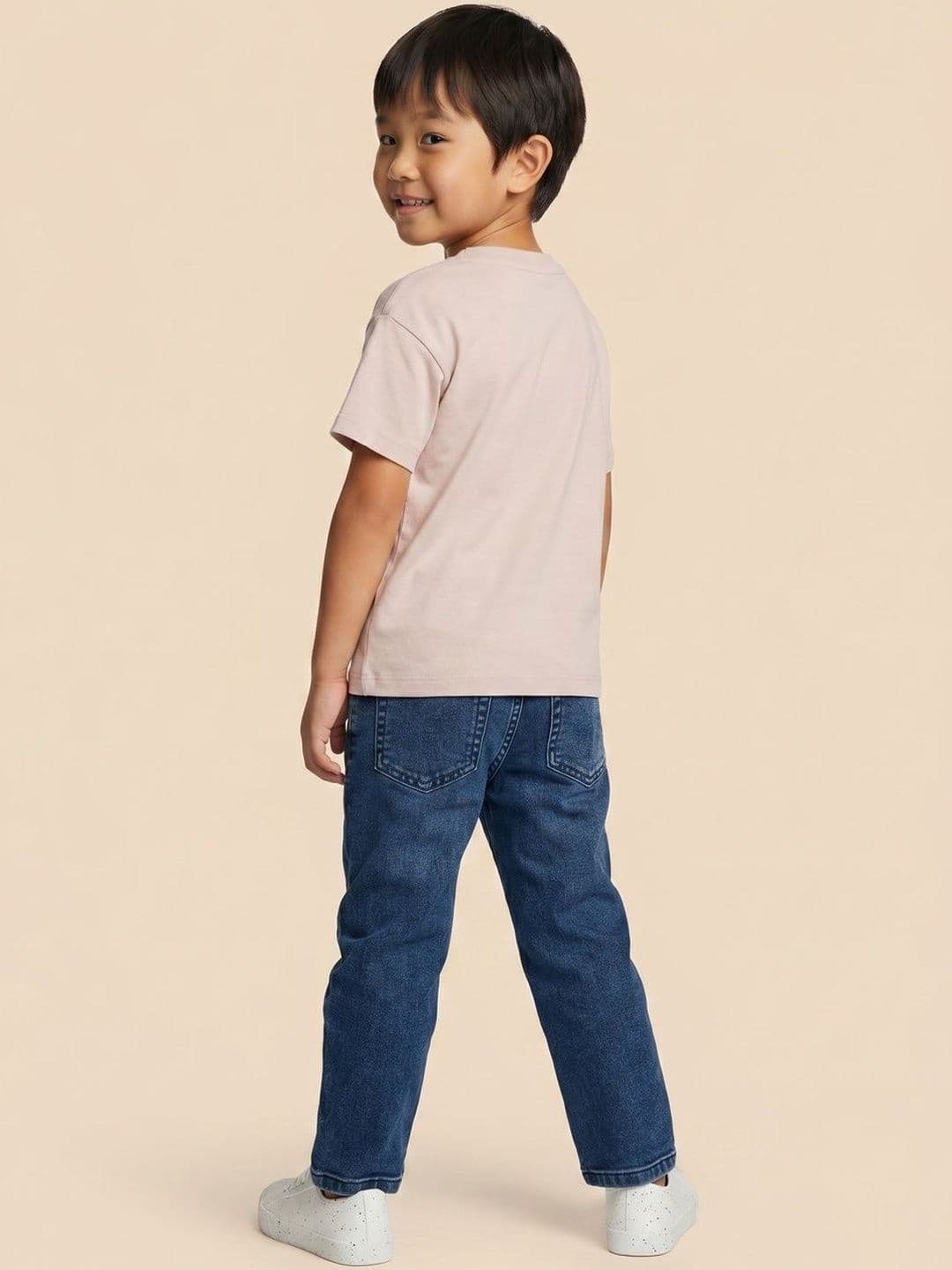 Nauti Nati Boys Straight Fit Mid-Rise Low Distress Light Fade Stretchable Jeans thumbnail 6