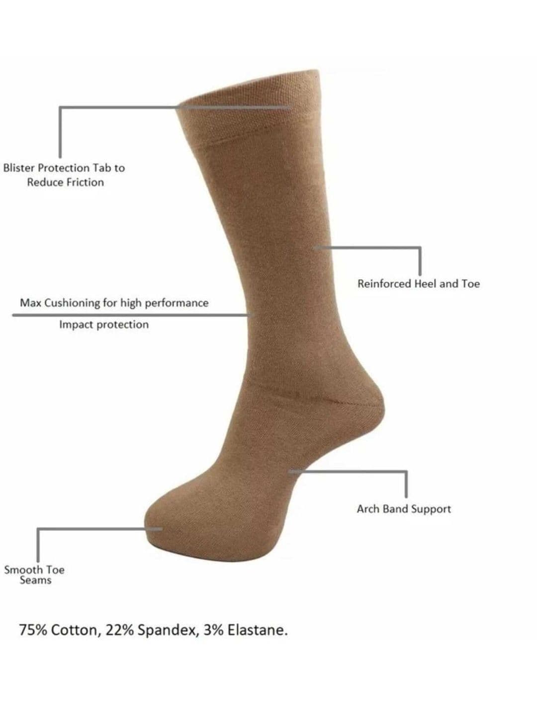 akeet trend Unisex Cotton Assorted Calf Length Socks thumbnail 2