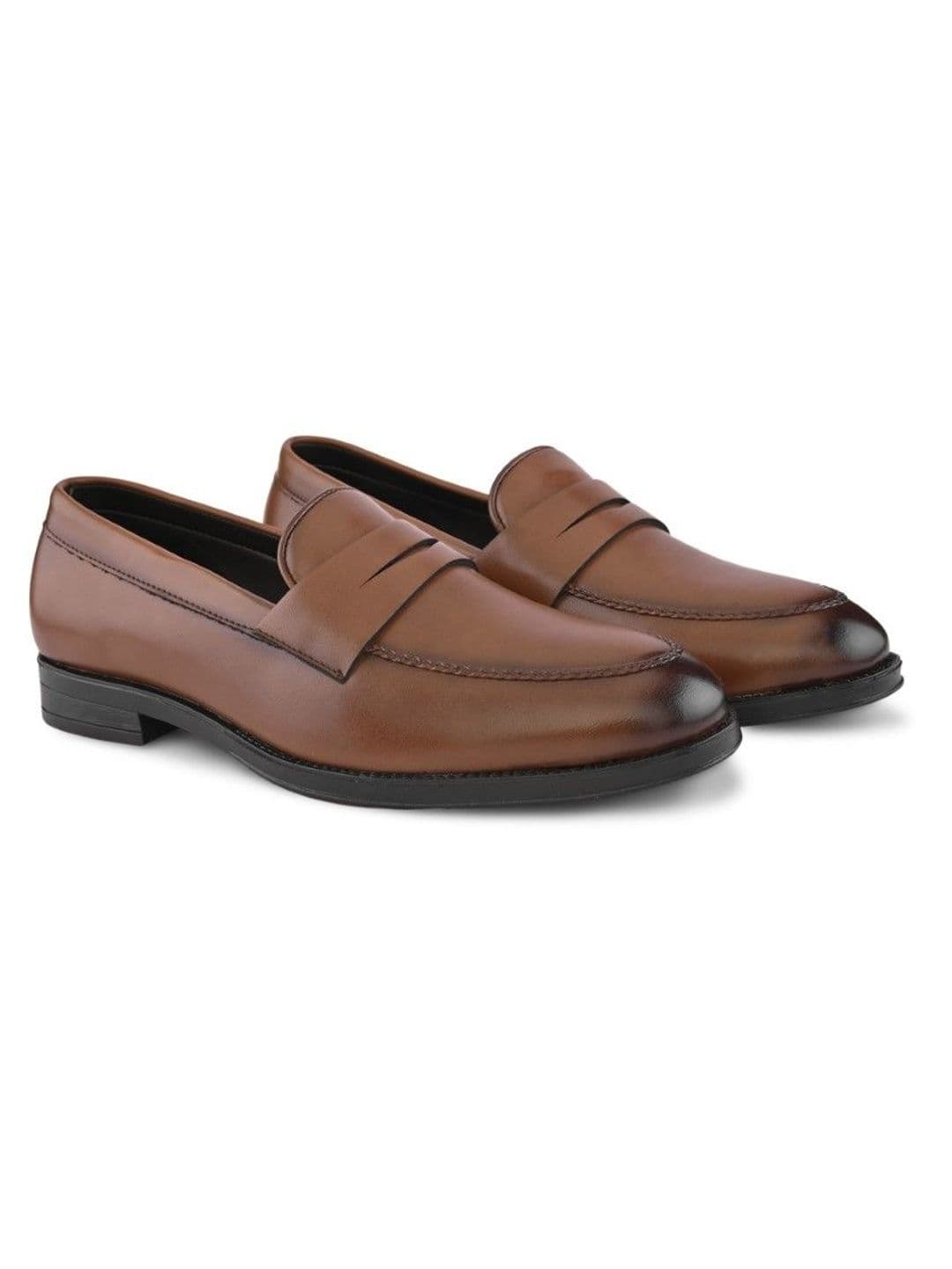 House of Pataudi Men Synthetic Leather Round Toe Loafers thumbnail 6