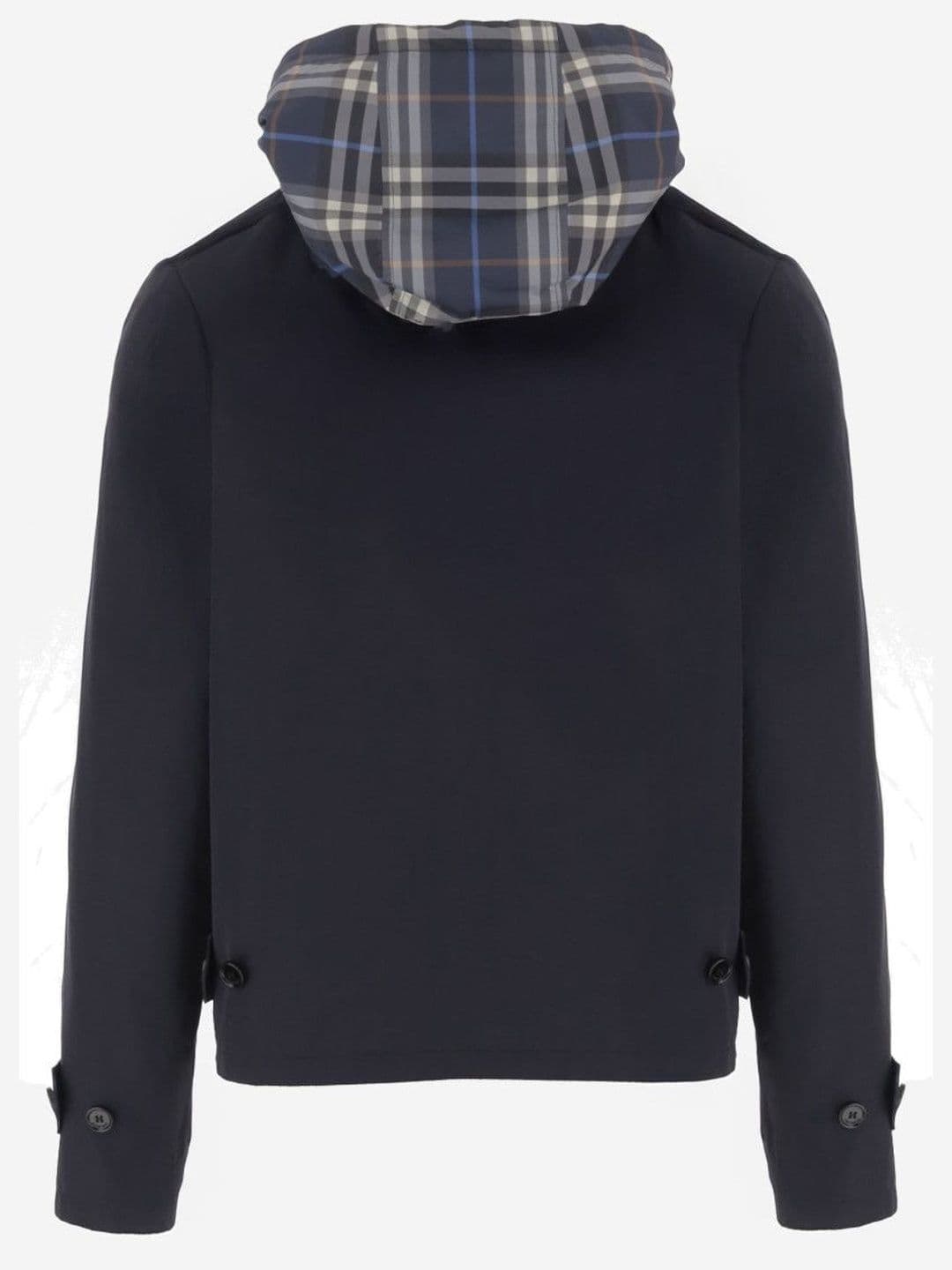 Burberry Navy Blue Check Jacket thumbnail 6