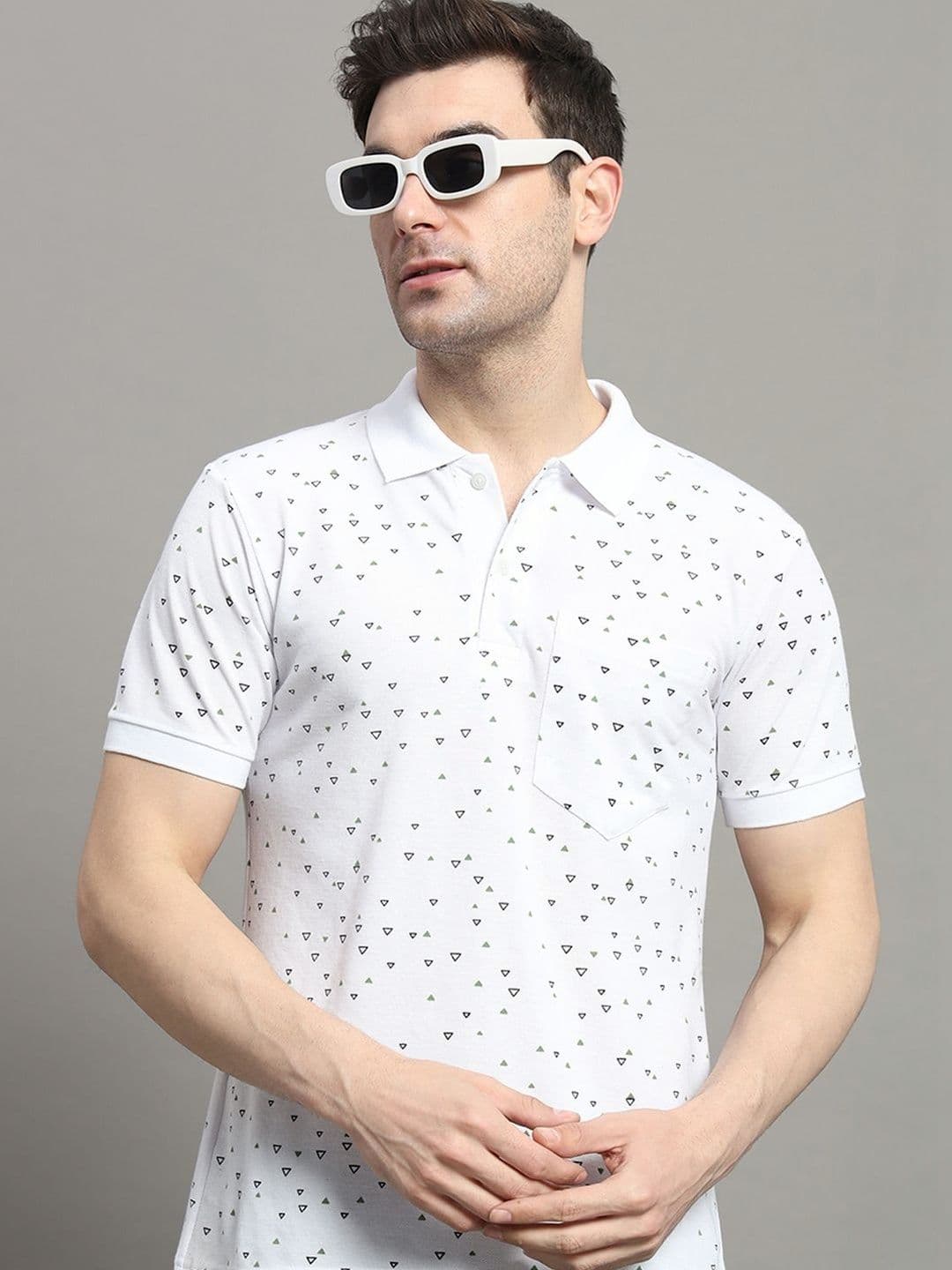 SZN Men Printed Polo Collar Pockets T-shirt thumbnail 3
