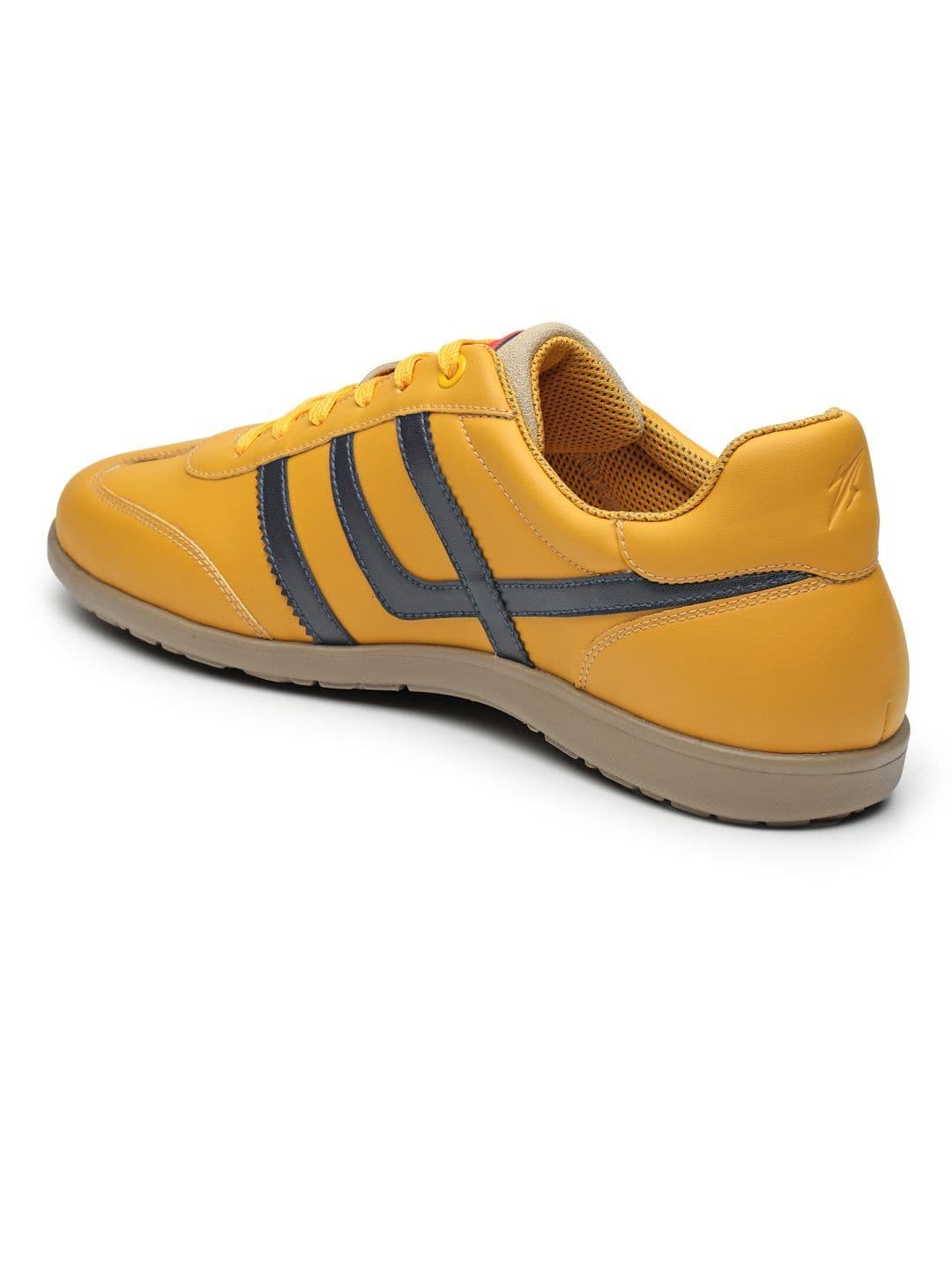 HOS Men FELIX Colourblocked PU Coated Leather Lace-Up Sneakers Casual Shoes thumbnail 6