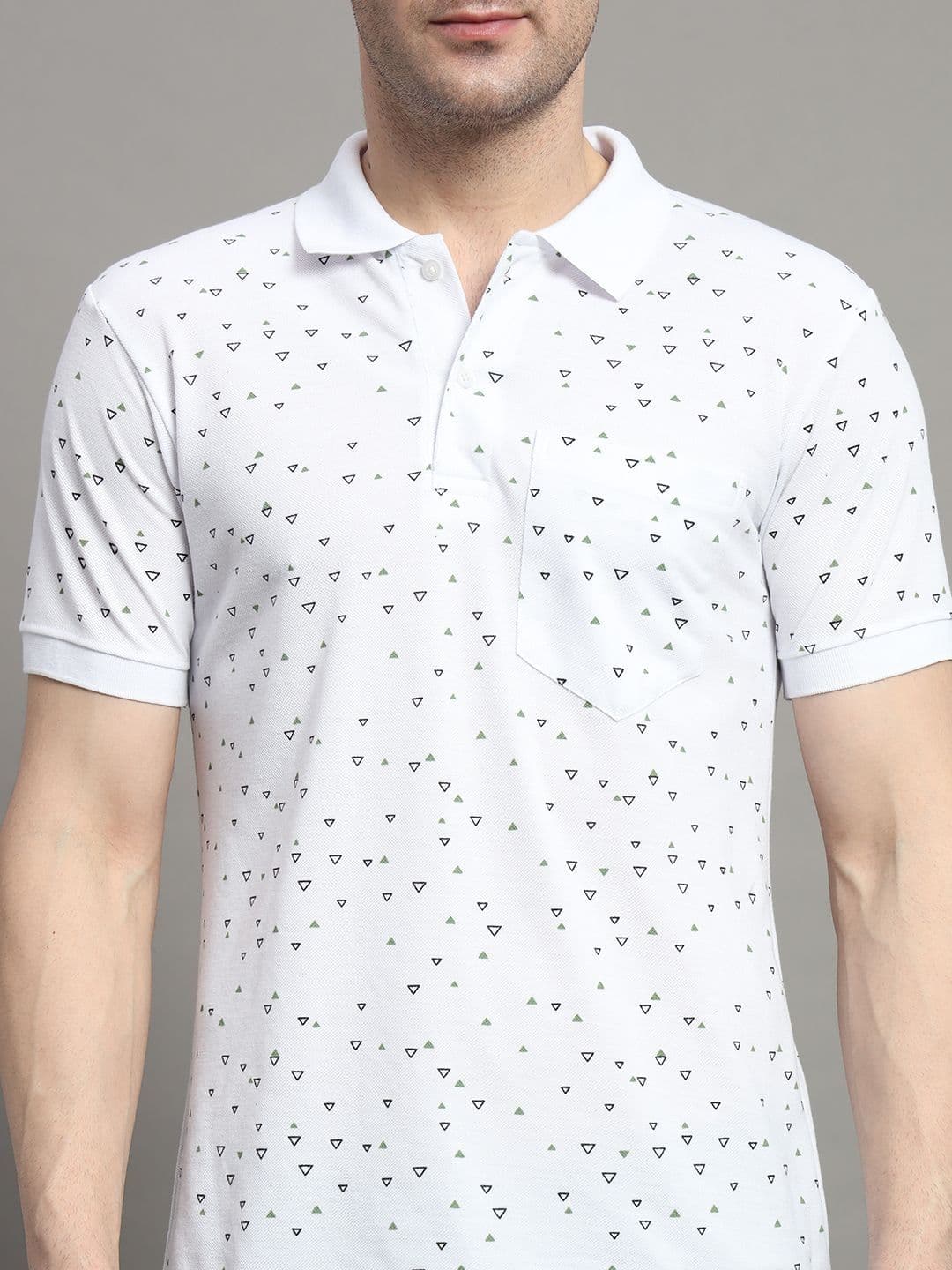 SZN Men Printed Polo Collar Pockets T-shirt thumbnail 4