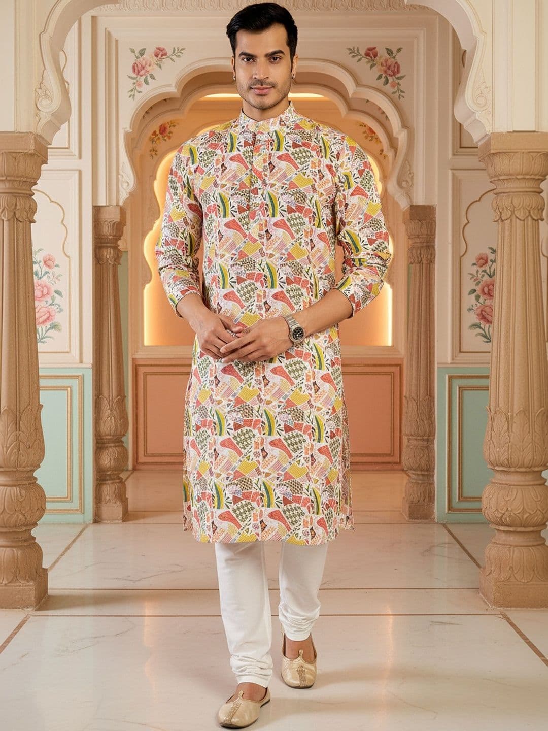 RANGRAAG Men Printed Kurta thumbnail 4