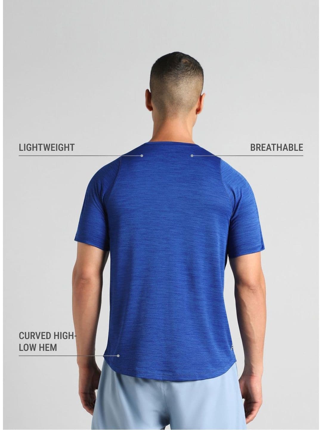 CULT Men's Blue Training Elevate Sculpt T-shirt thumbnail 6
