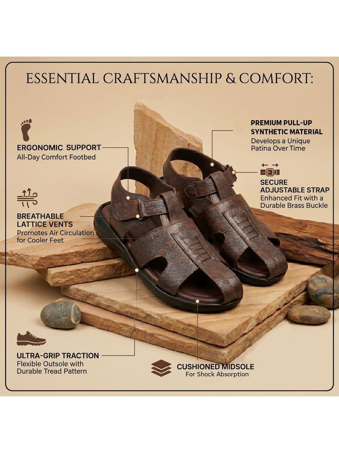 Ajanta Men Comfort Sandals thumbnail 7