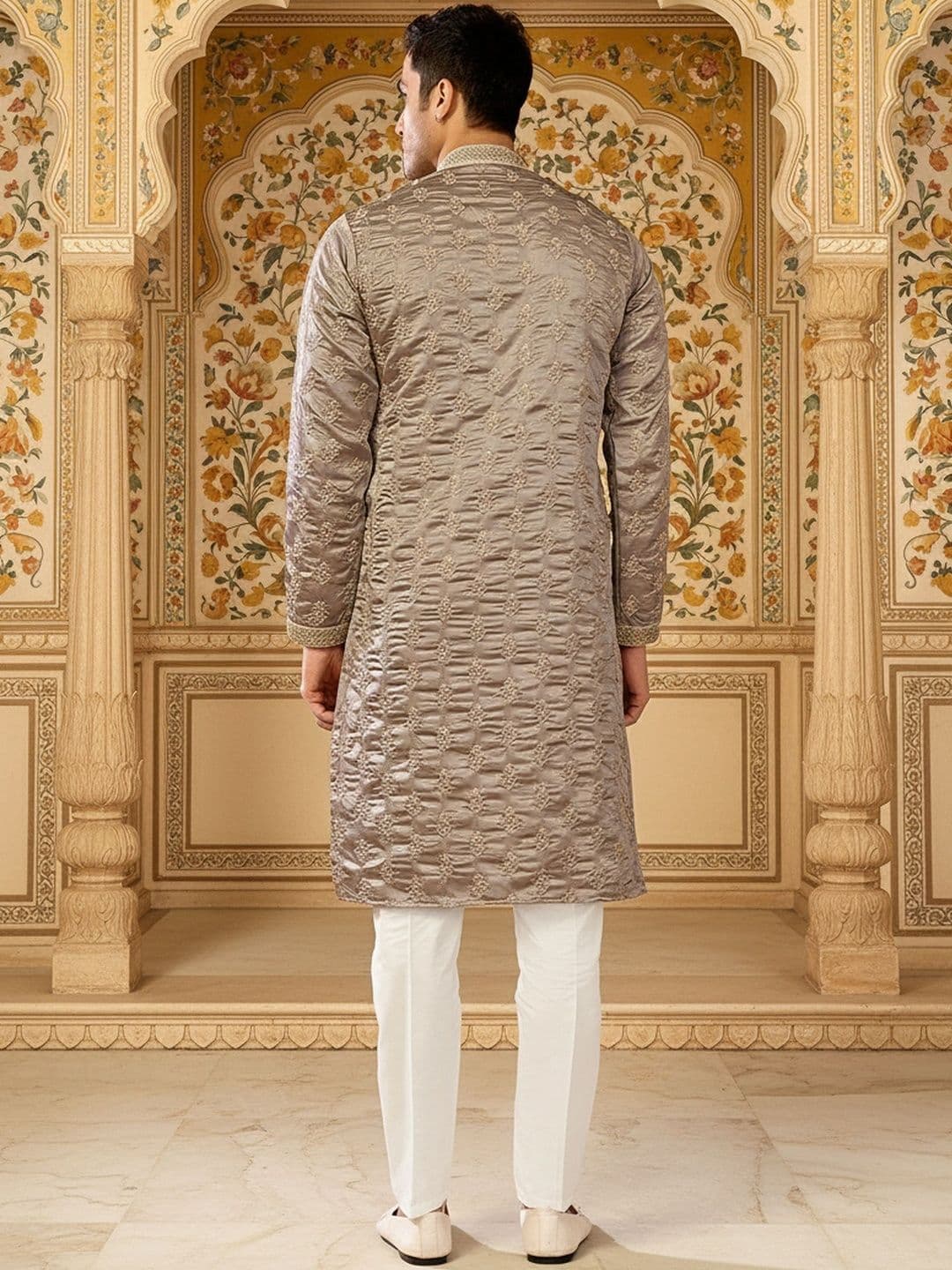 RANGRAAG Men Embellished Thread Work Kurta thumbnail 5