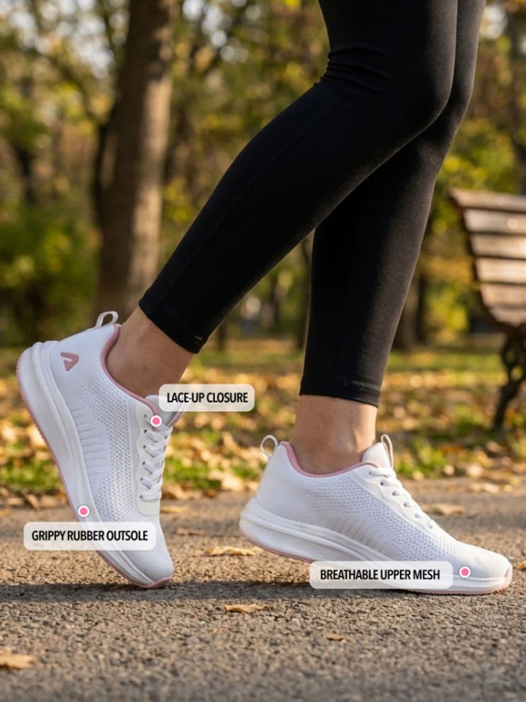 BOLDFIT Women White Progressx Running & Walking Sports Shoes thumbnail 4