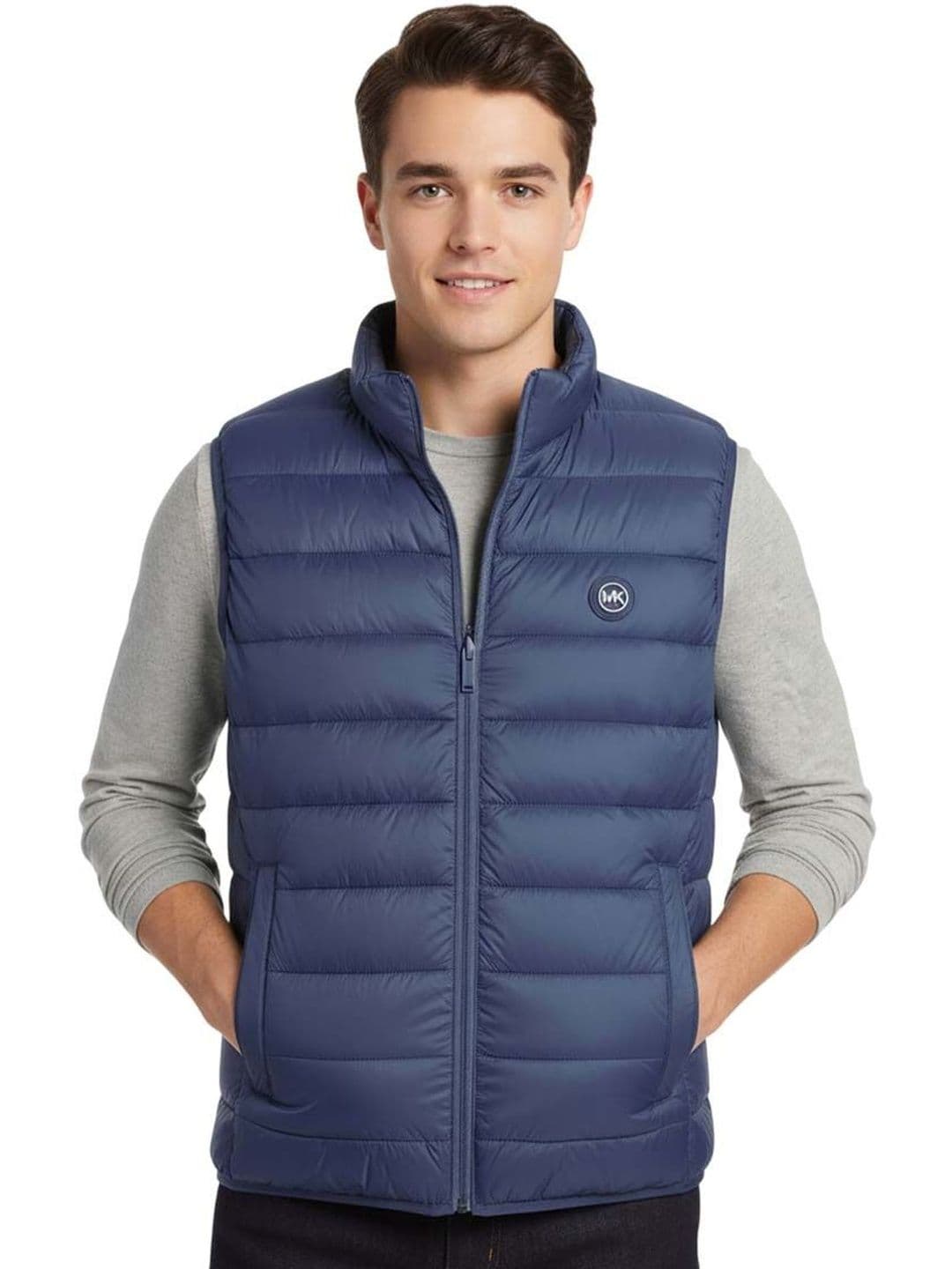 Michael Kors Blue Logo Reversible Vest thumbnail 4
