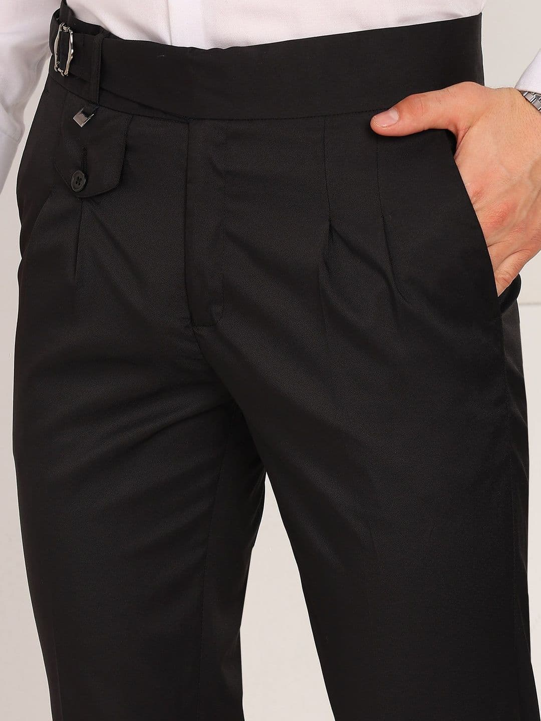 Sam and Jack Men High-Rise Pleated Trousers thumbnail 2