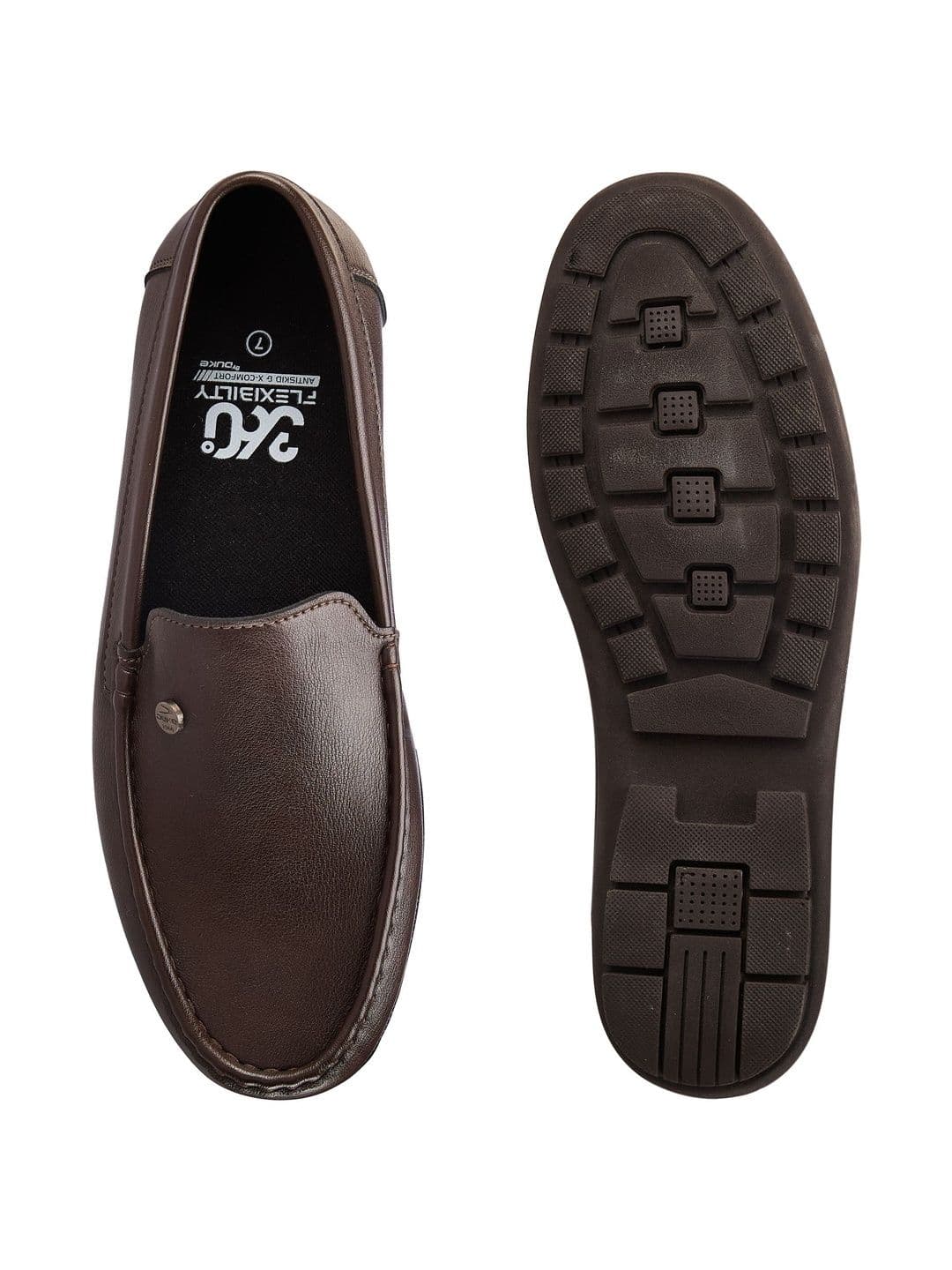 Duke Men Textured PU Round Toe Loafers thumbnail 3