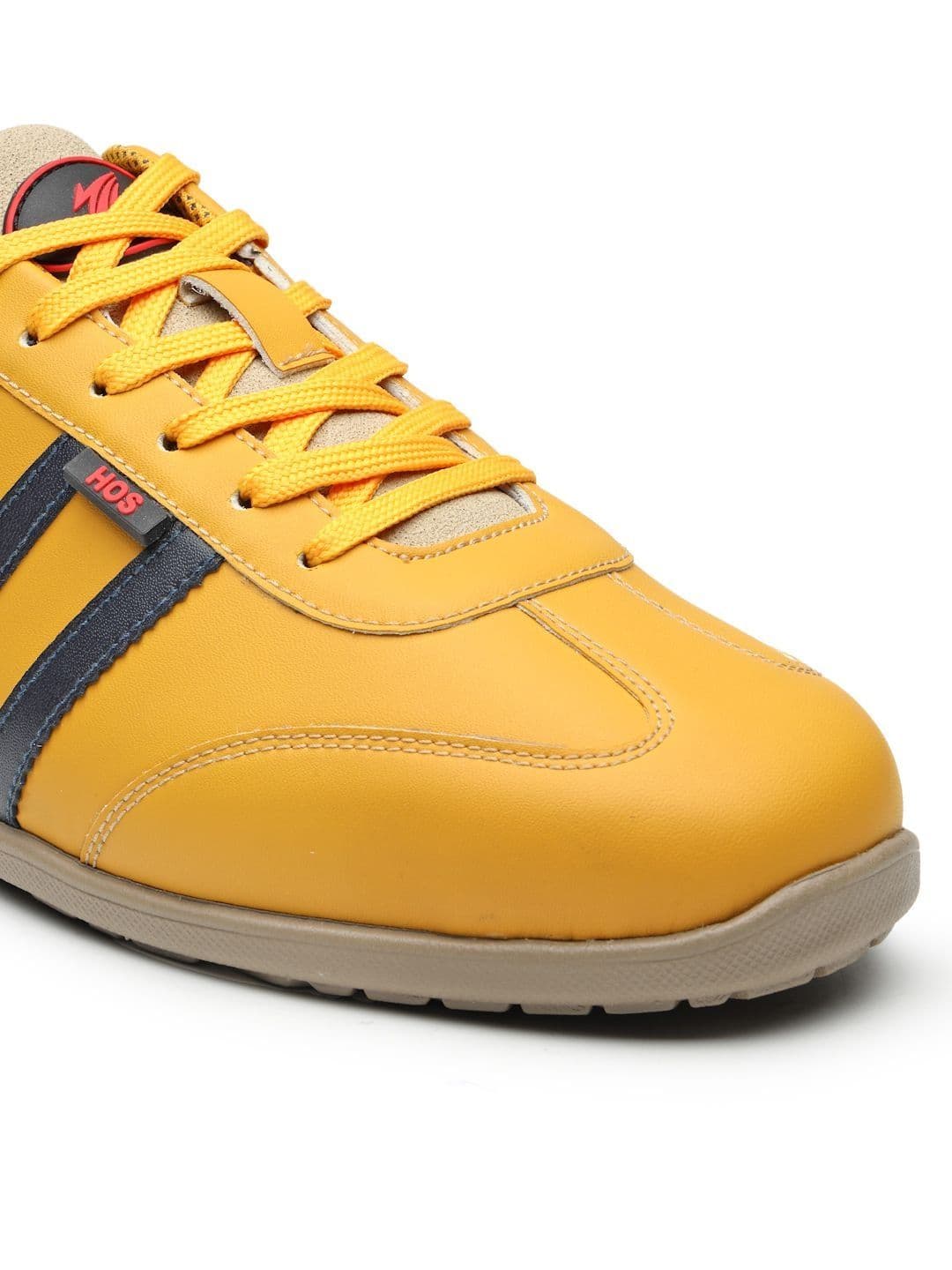 HOS Men FELIX Colourblocked PU Coated Leather Lace-Up Sneakers Casual Shoes thumbnail 4