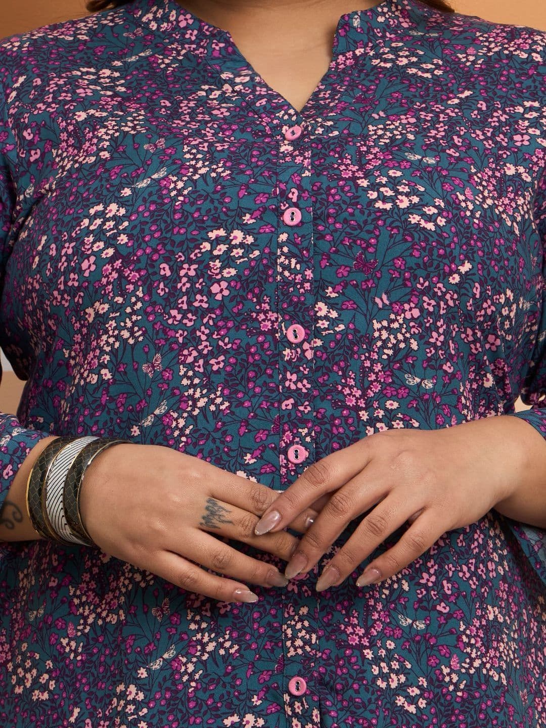 Tissu Floral Printed Kurti thumbnail 5