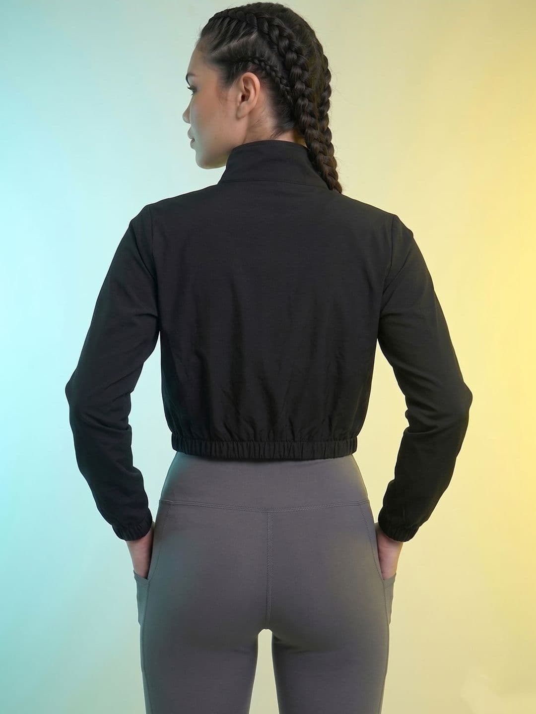 HRX by Hrithik Roshan Women Lightweight Crop Training or Gym Sporty Jacket thumbnail 3