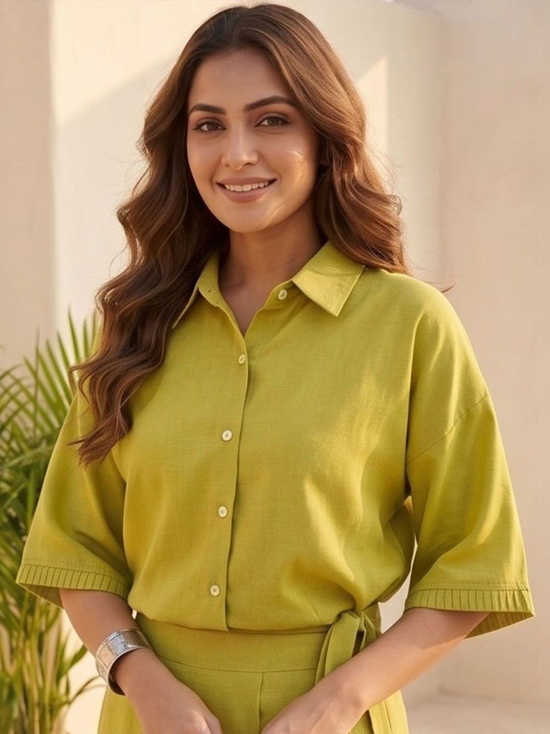 Varanga Solid Shirt with Trousers thumbnail 7