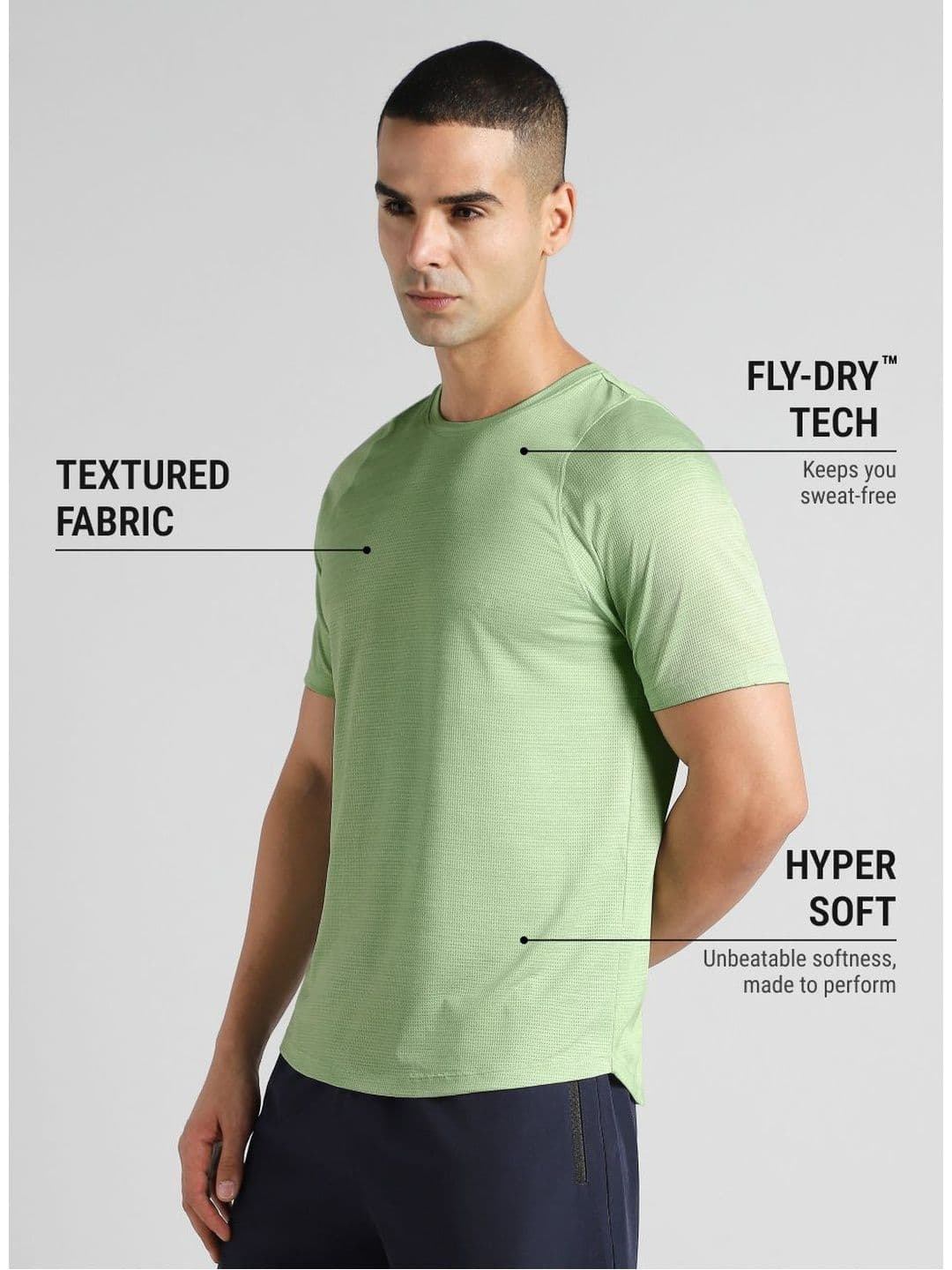 CULT Men's Green Training Elevate Sculpt T-shirt thumbnail 7
