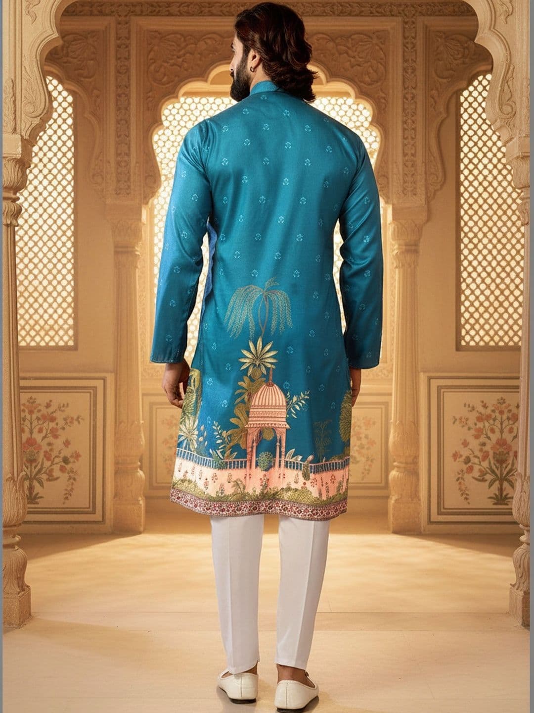 RANGRAAG Men Ethnic Motifs Printed Kurta thumbnail 2