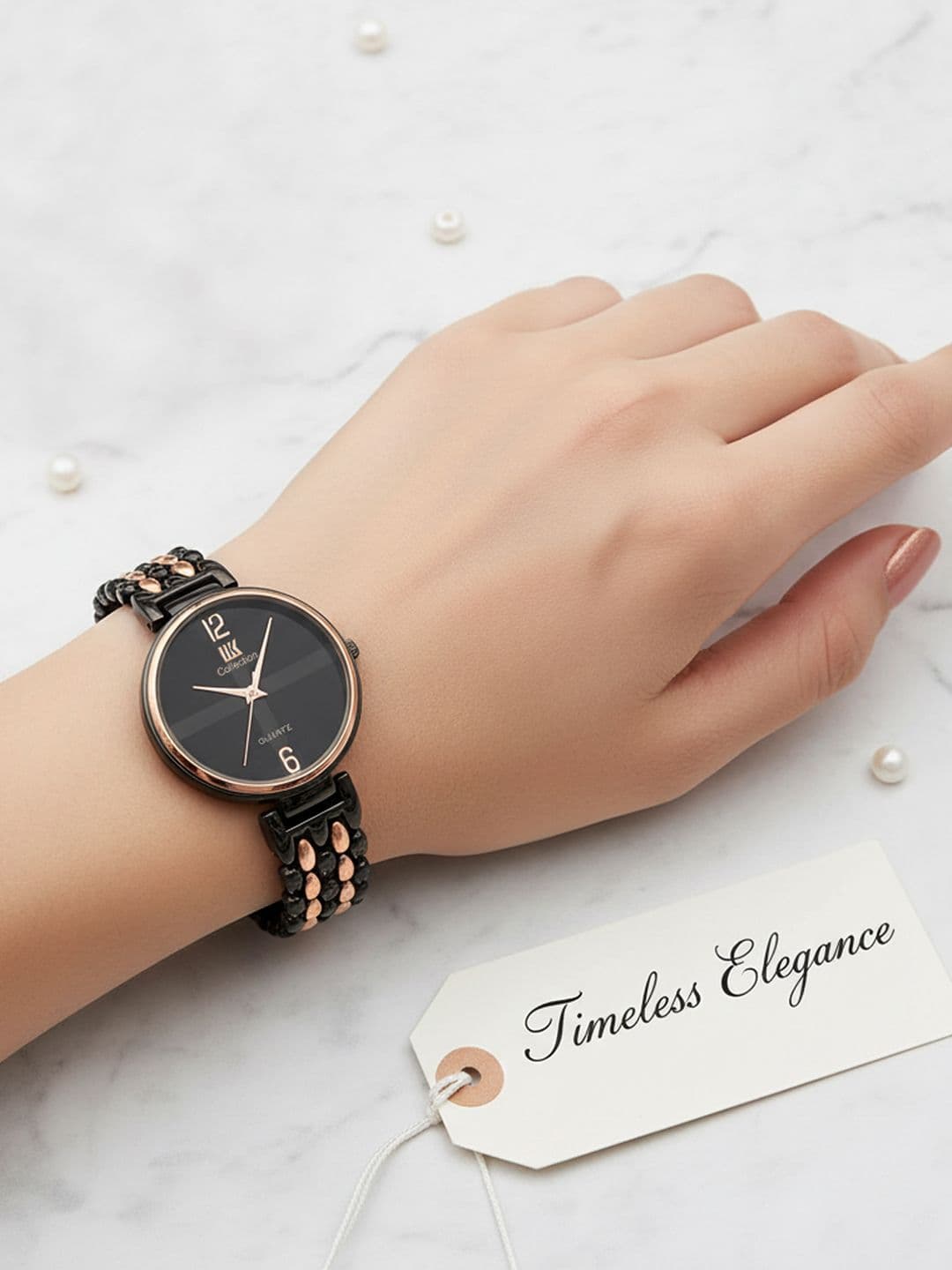 IIK COLLECTION Women Round Dial Bracelet Style Straps Analogue Watch thumbnail 2