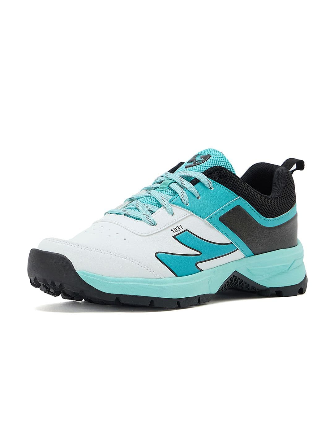 SG Impact Cricket Shoes White-Arctic Teal - Durable Breathable Performance Design - view 1