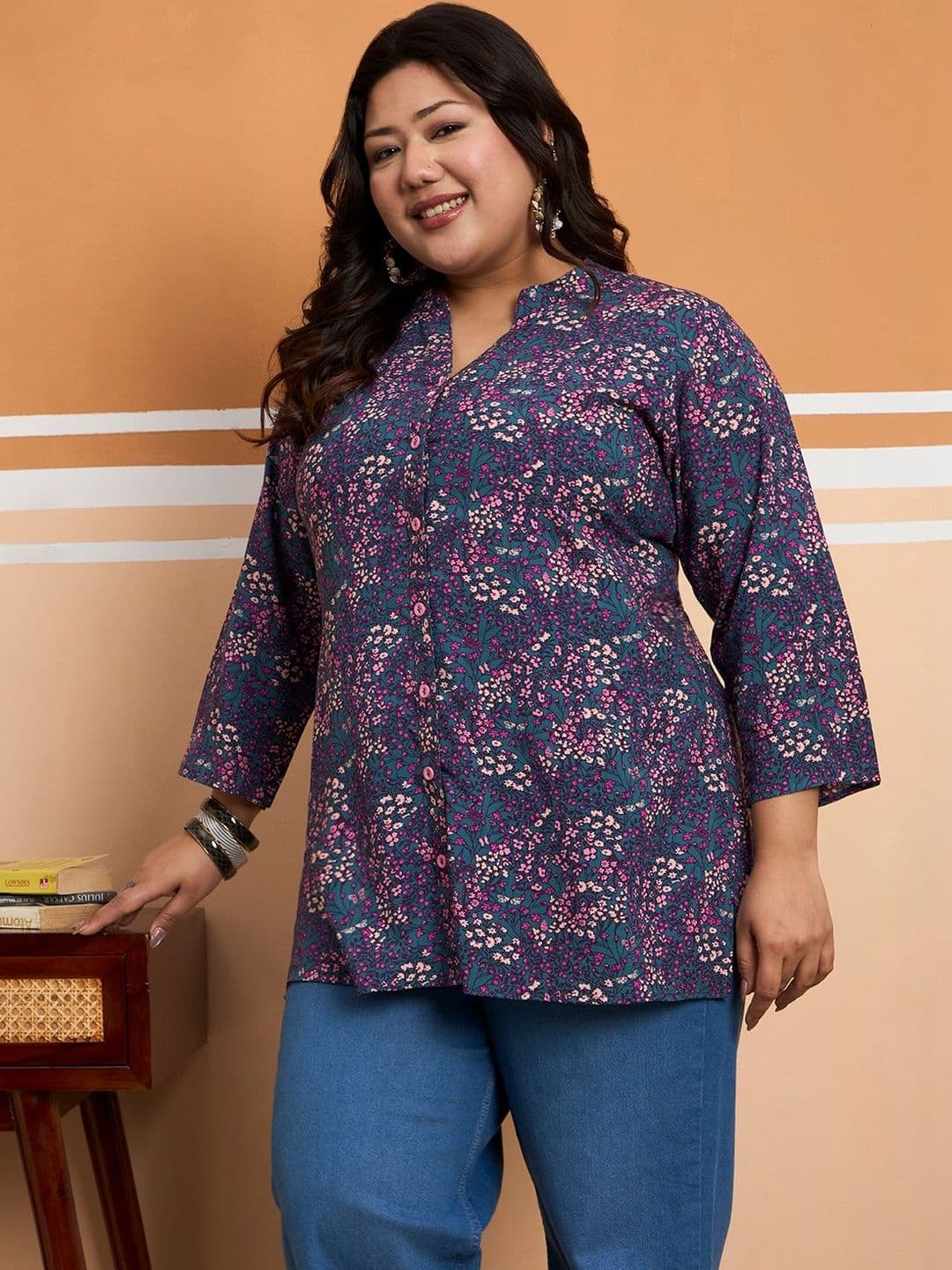 Tissu Floral Printed Kurti thumbnail 6