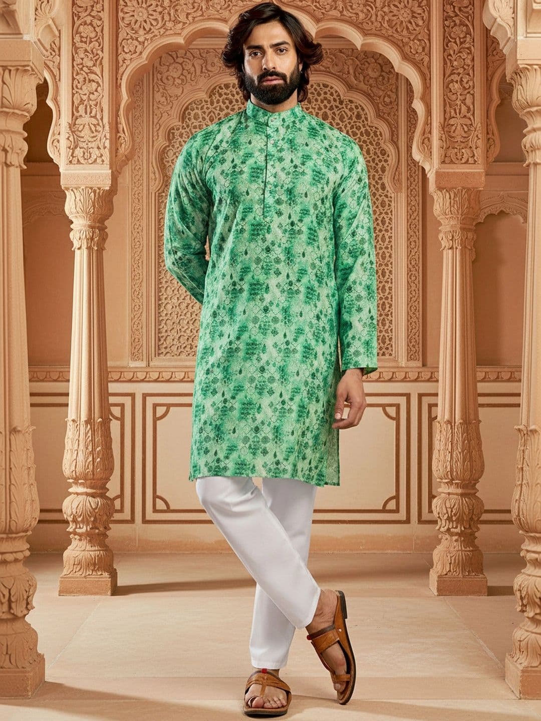 RANGRAAG Men Ethnic Motifs Printed Kurta thumbnail 4