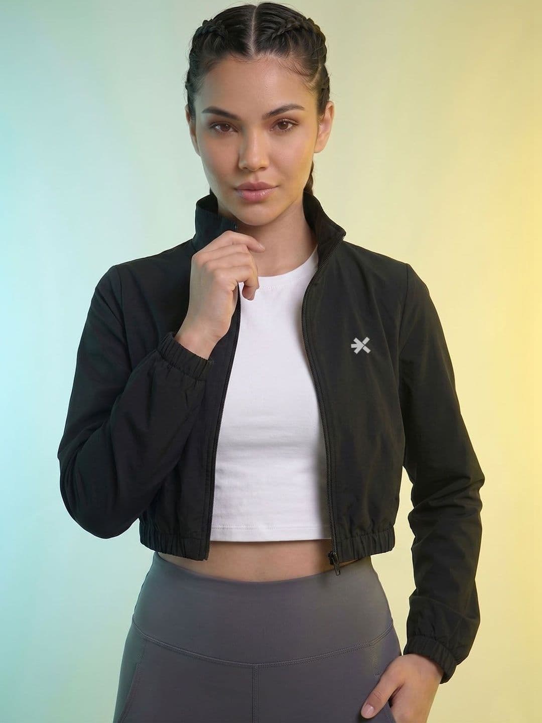HRX by Hrithik Roshan Women Lightweight Crop Training or Gym Sporty Jacket - view 1