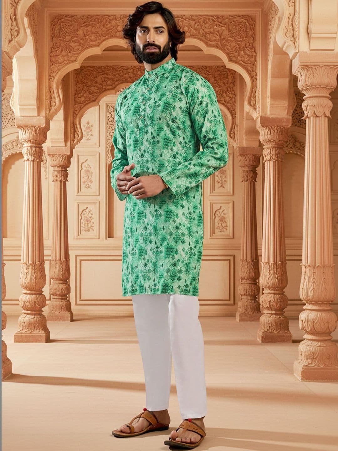 RANGRAAG Men Ethnic Motifs Printed Kurta thumbnail 5