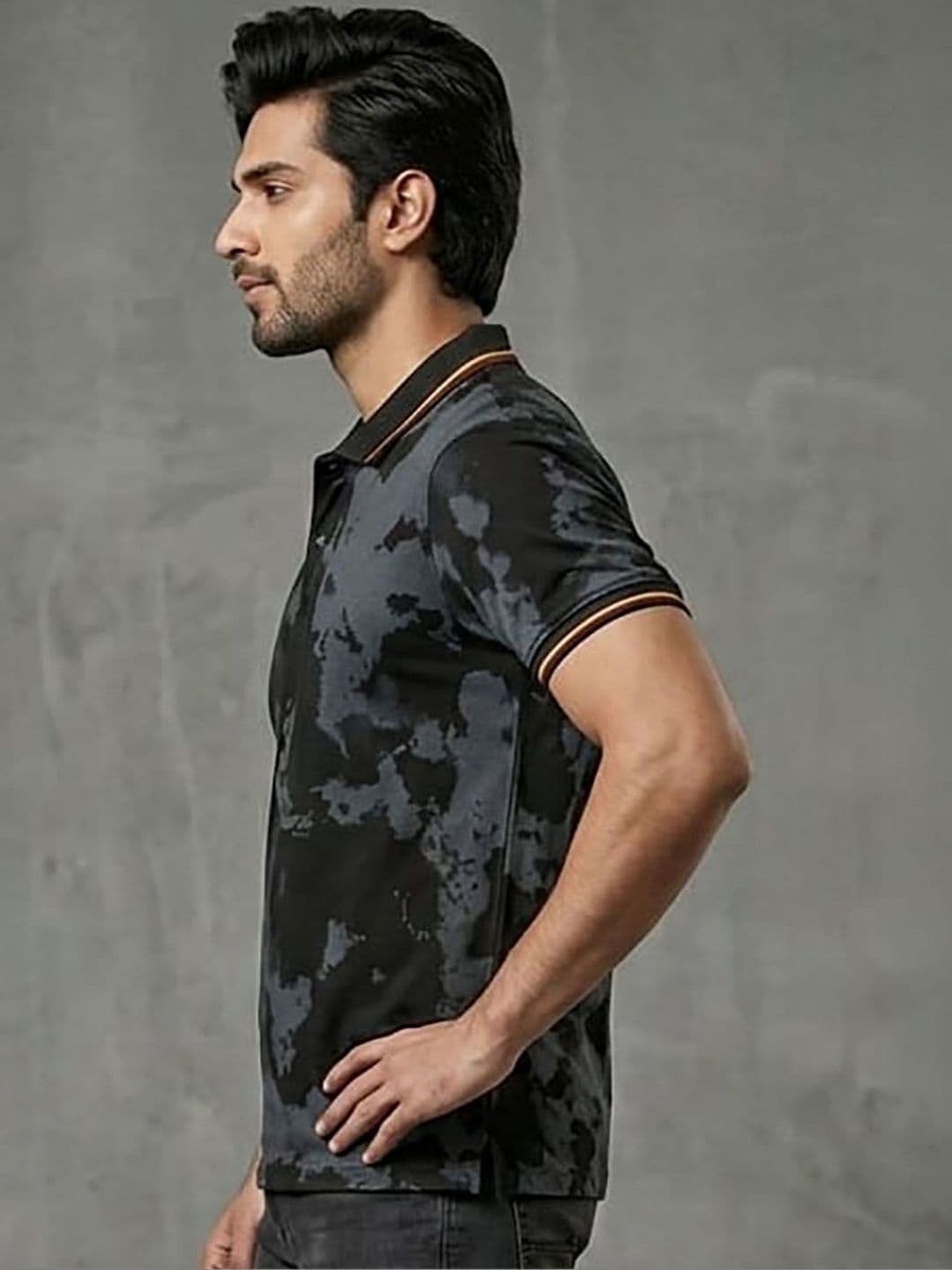 SZN Men Printed Polo Collar T-shirt thumbnail 3