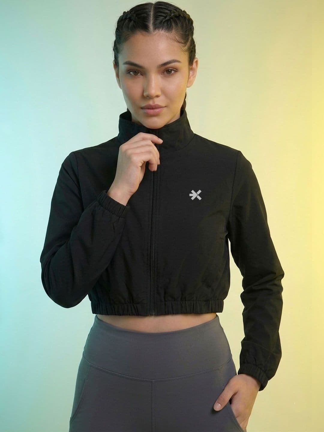 HRX by Hrithik Roshan Women Lightweight Crop Training or Gym Sporty Jacket thumbnail 7