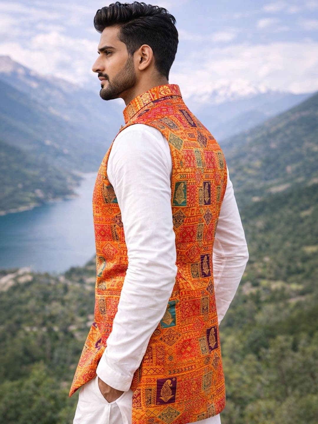 MODERN MUGHALS Woven Design Nehru Jackets thumbnail 5