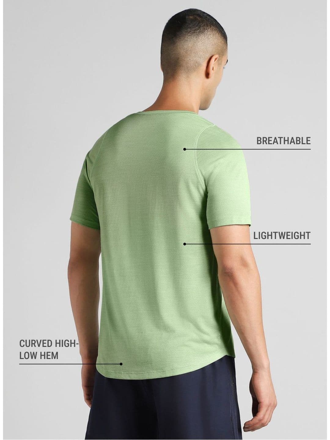 CULT Men's Green Training Elevate Sculpt T-shirt thumbnail 2