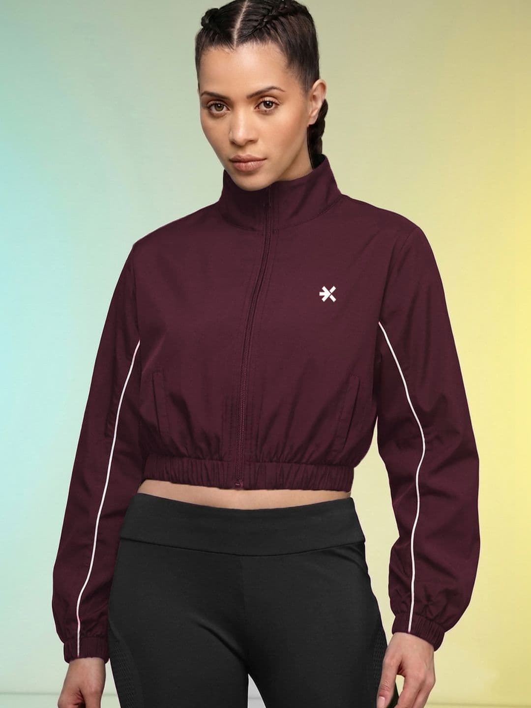 HRX by Hrithik Roshan Women Lightweight Crop Training or Gym Sporty Jacket thumbnail 4