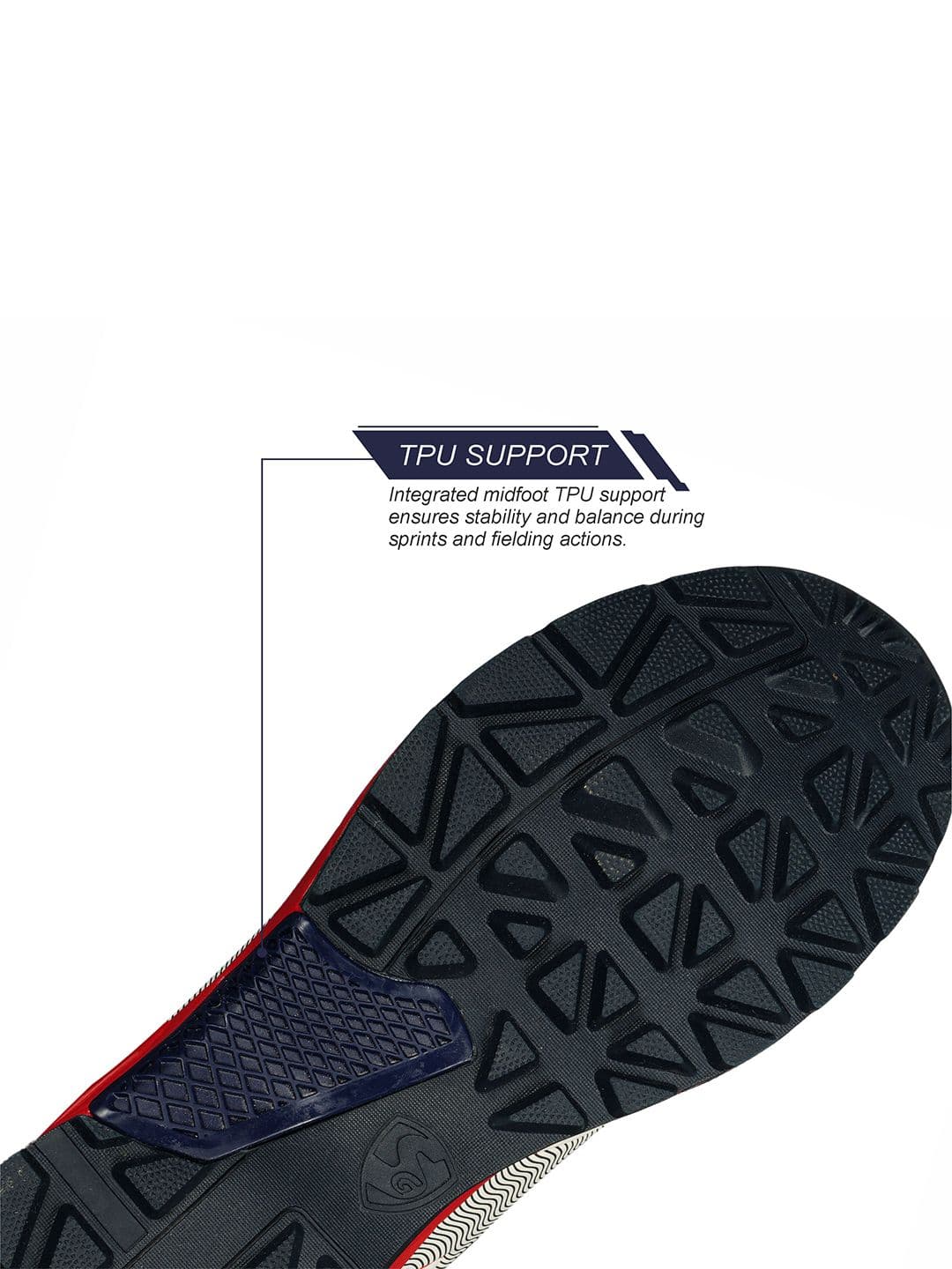SG Blazer Cricket Shoes Red-Navy - High Performance Comfort & Stability thumbnail 5