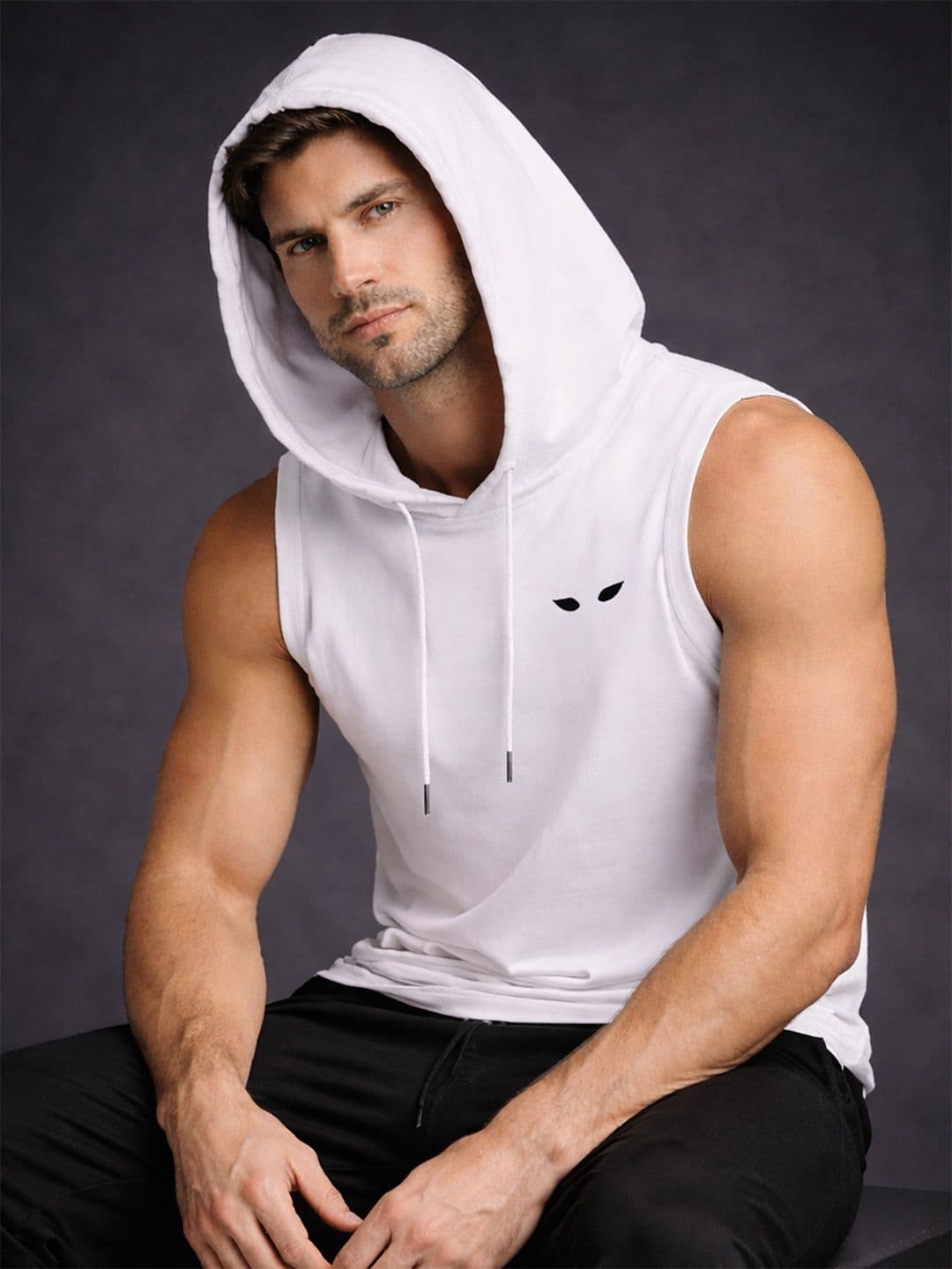 HRX by Hrithik Roshan Hooded Gym Vest T-shirt thumbnail 2