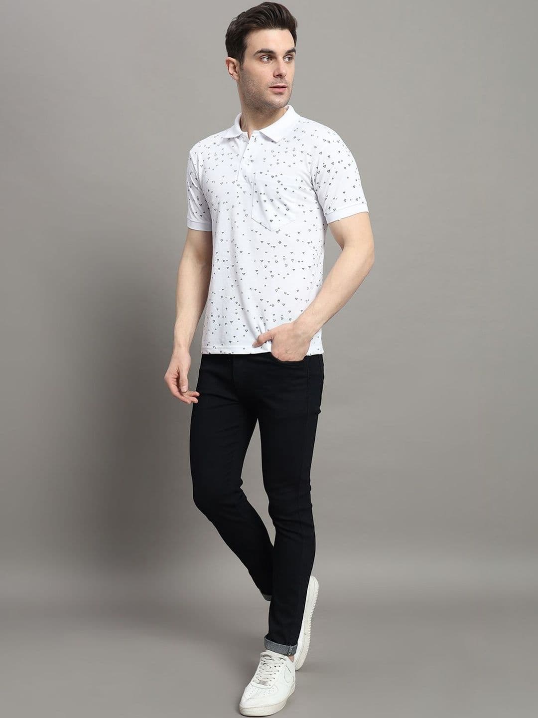 SZN Men Printed Polo Collar Pockets T-shirt thumbnail 5