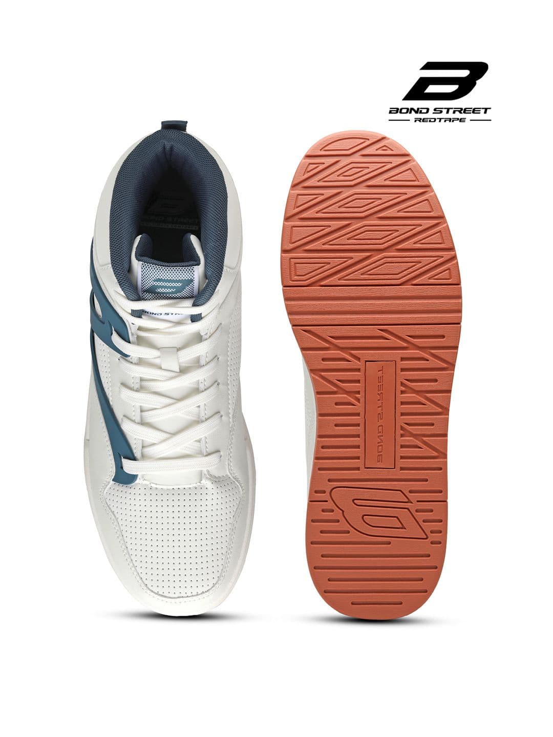 Bond Street By Red Tape Hustle Men Colourblocked High-Top Sneakers thumbnail 2