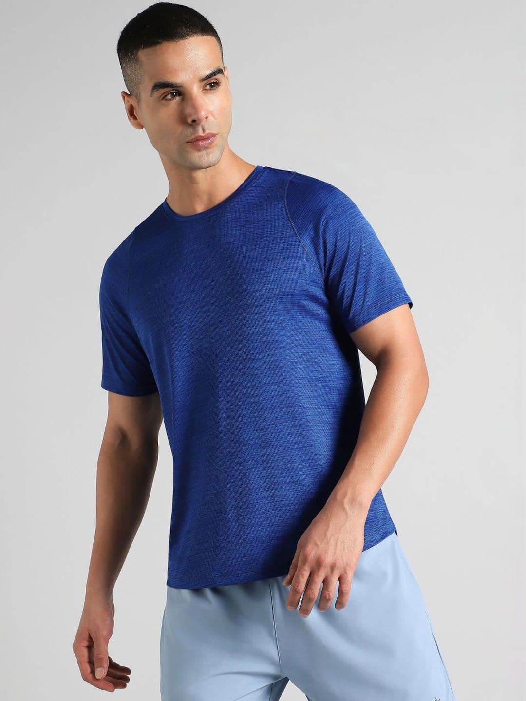 CULT Men's Blue Training Elevate Sculpt T-shirt thumbnail 3