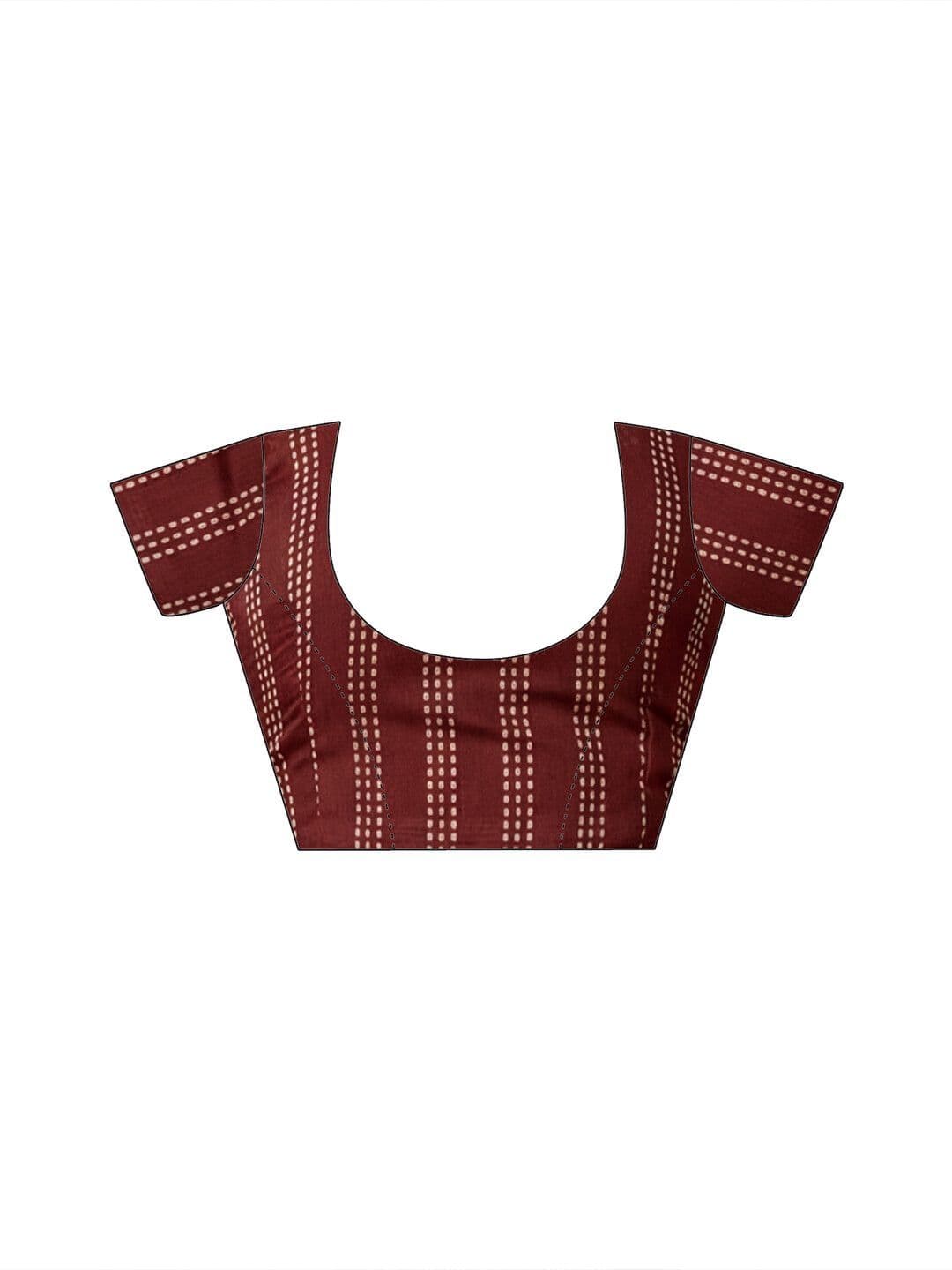 Sangria Printed Chanderi Ready to Wear Saree Blouse Piece thumbnail 6