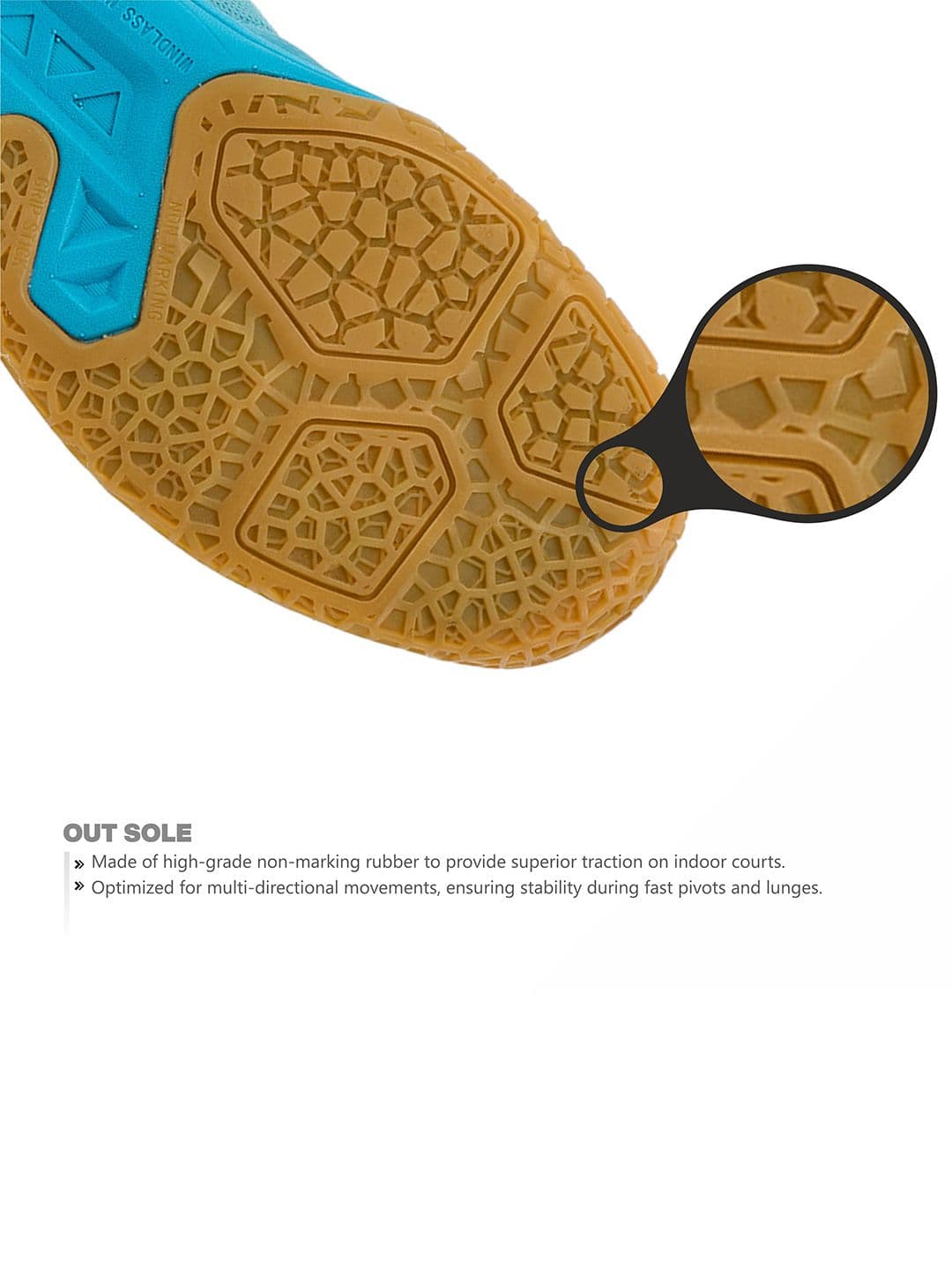 SG Court Pro Shoes Aqua-Lime Green best for Badminton, Pickleball & Tennis Shoes thumbnail 4