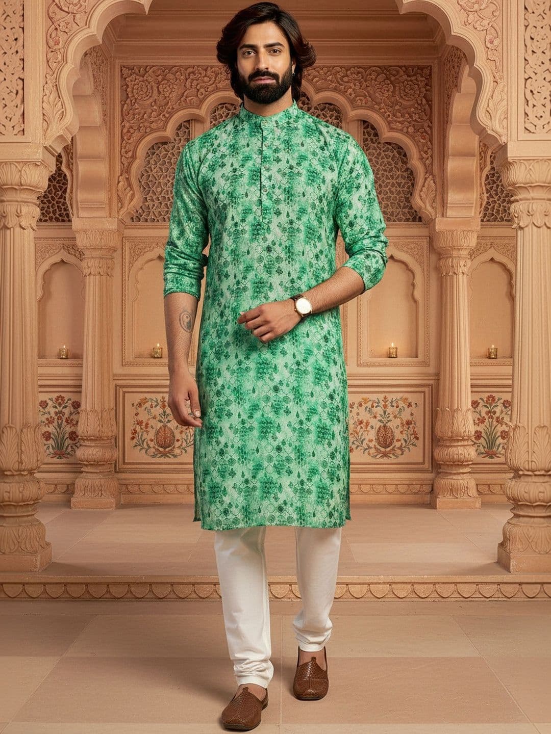 RANGRAAG Men Ethnic Motifs Printed Kurta thumbnail 3