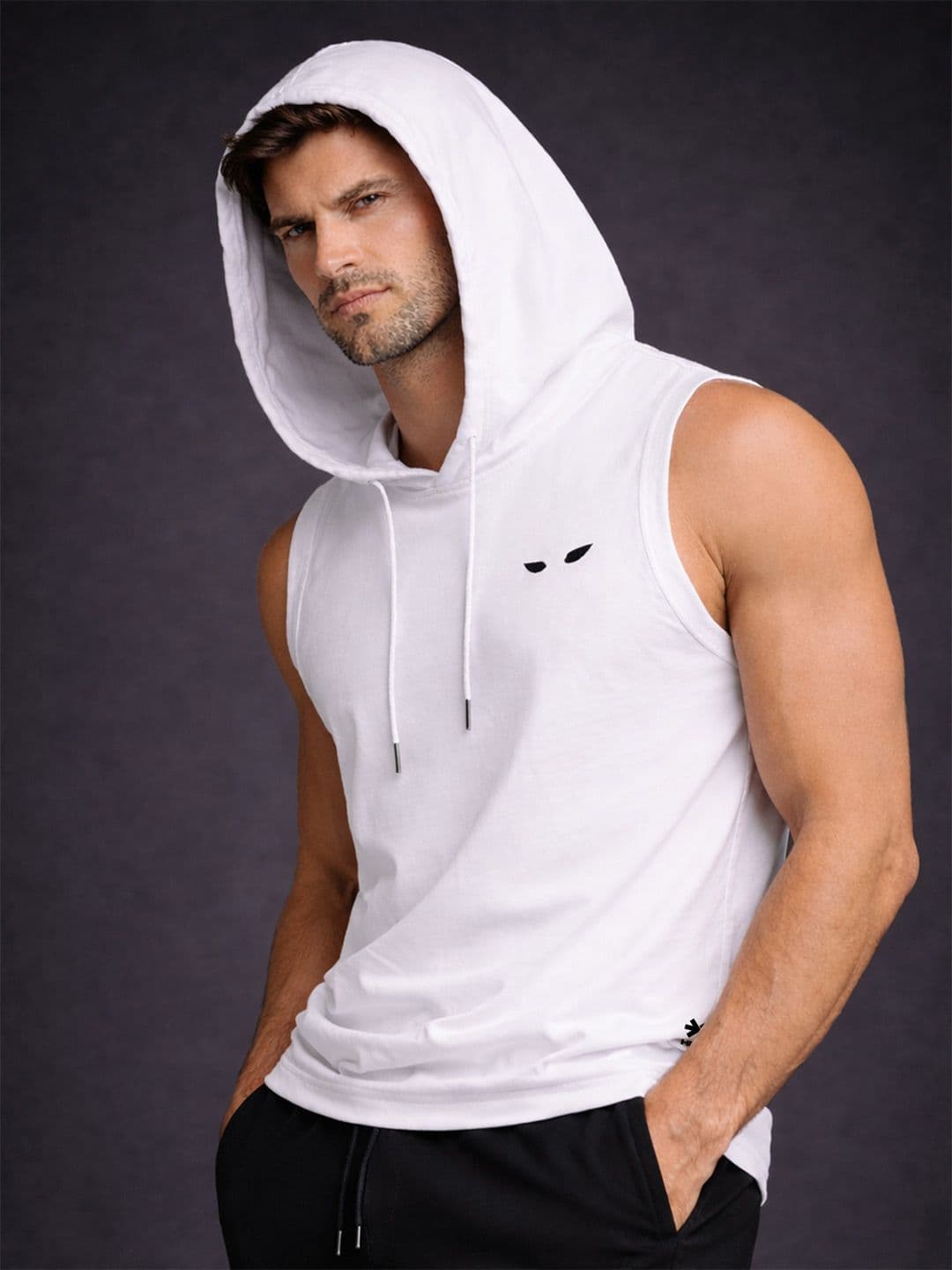 HRX by Hrithik Roshan Hooded Gym Vest T-shirt thumbnail 4