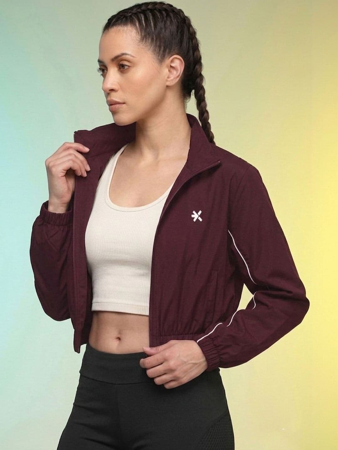 HRX by Hrithik Roshan Women Lightweight Crop Training or Gym Sporty Jacket thumbnail 5