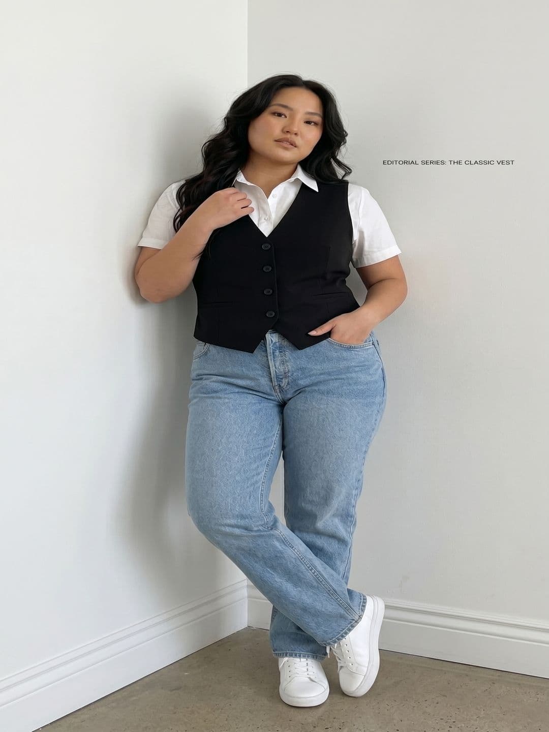 THE FASHION HUB V-Neck Woven Formal Waistcoat thumbnail 2