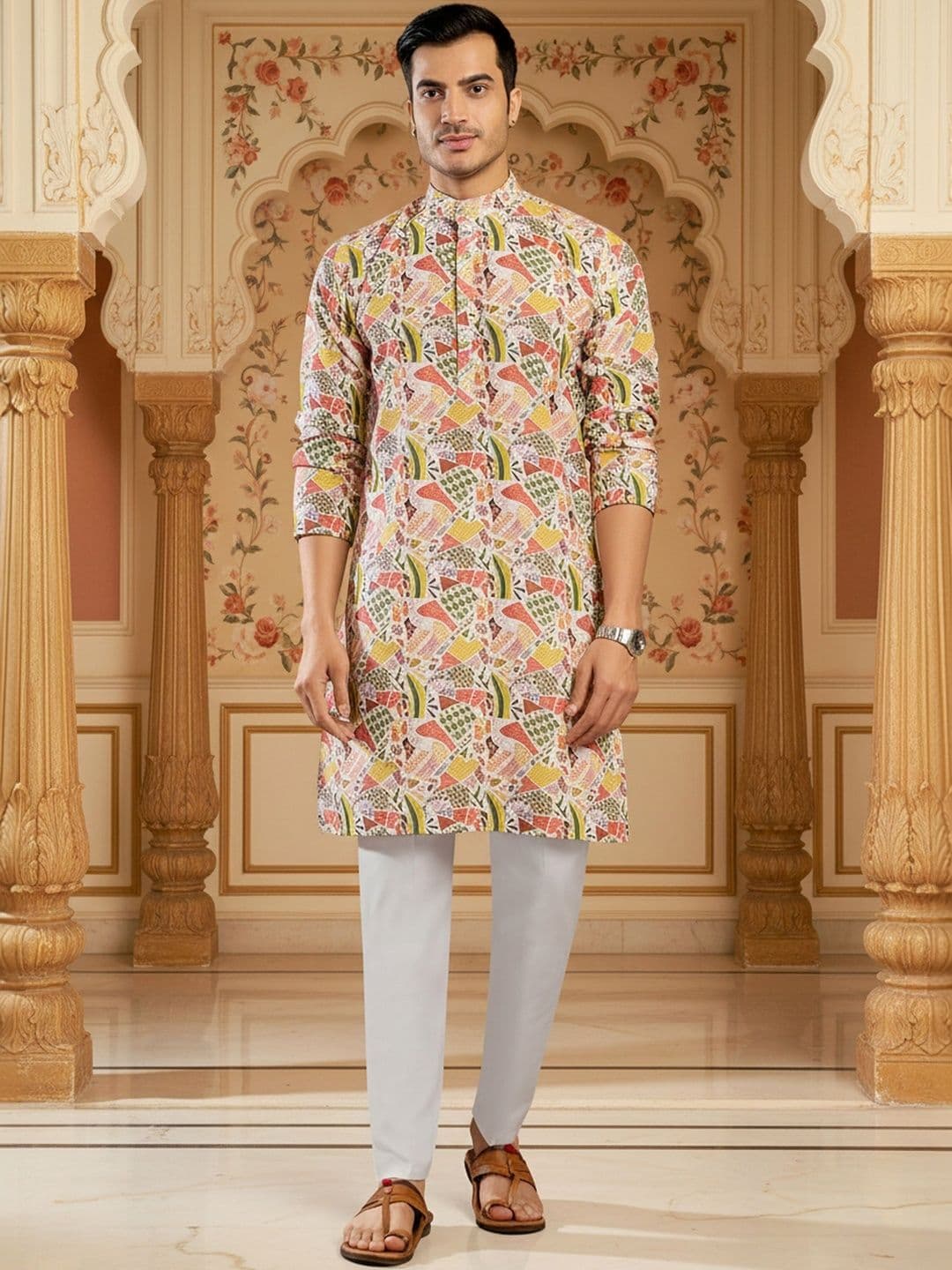 RANGRAAG Men Printed Kurta thumbnail 2