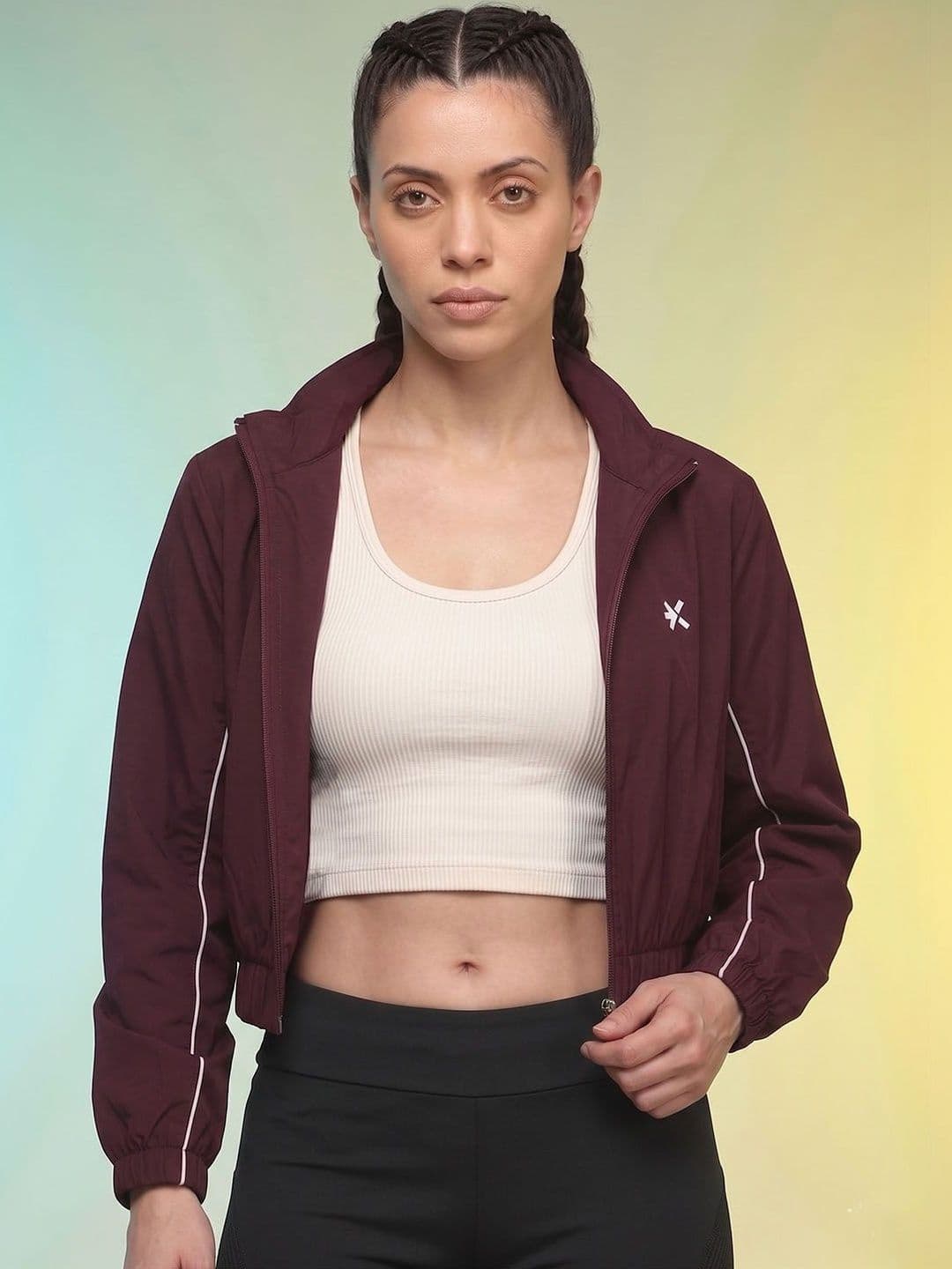HRX by Hrithik Roshan Women Lightweight Crop Training or Gym Sporty Jacket - view 1