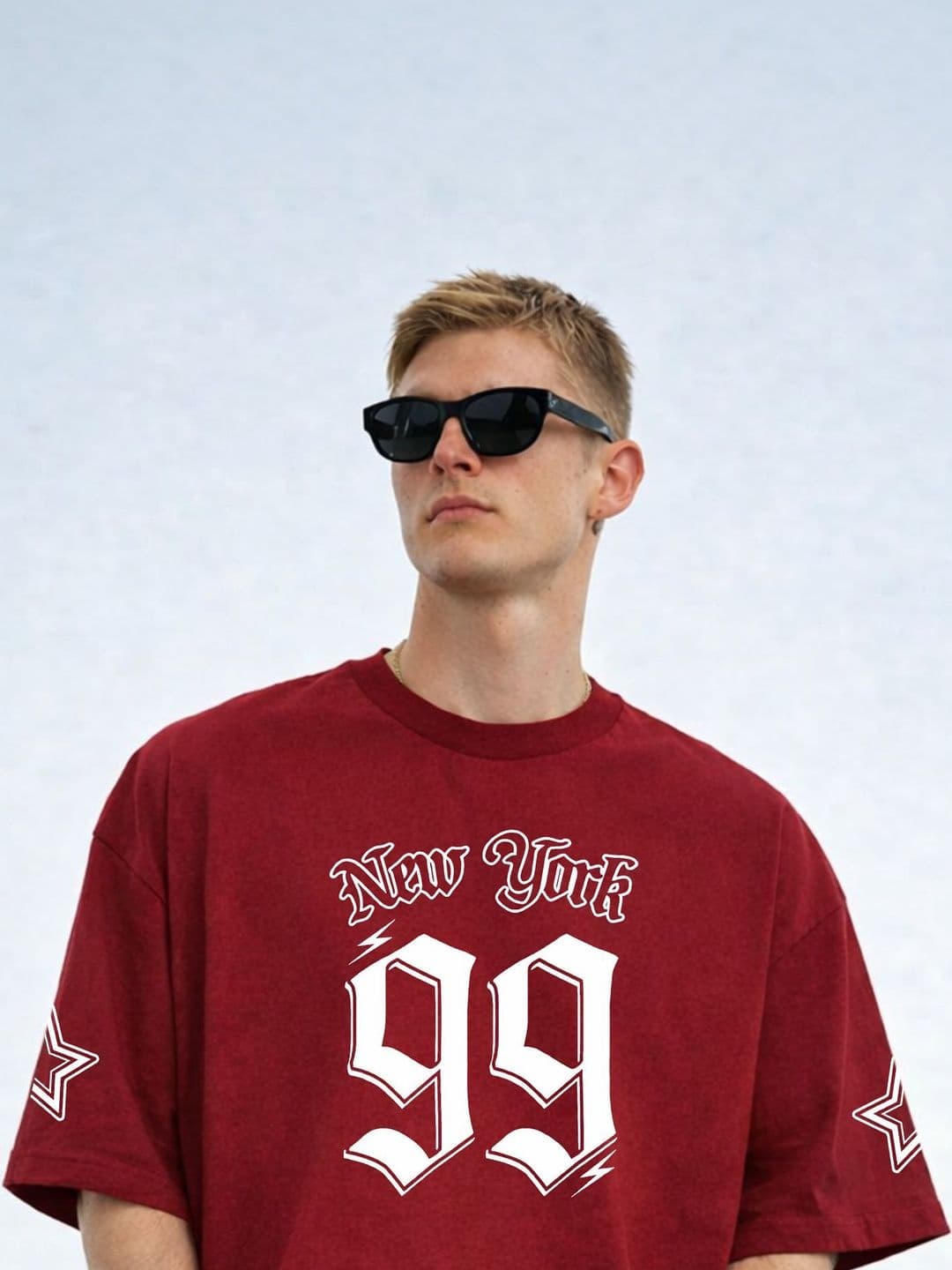 HIOR Men Typography Printed Drop-Shoulder Sleeves T-shirt thumbnail 3